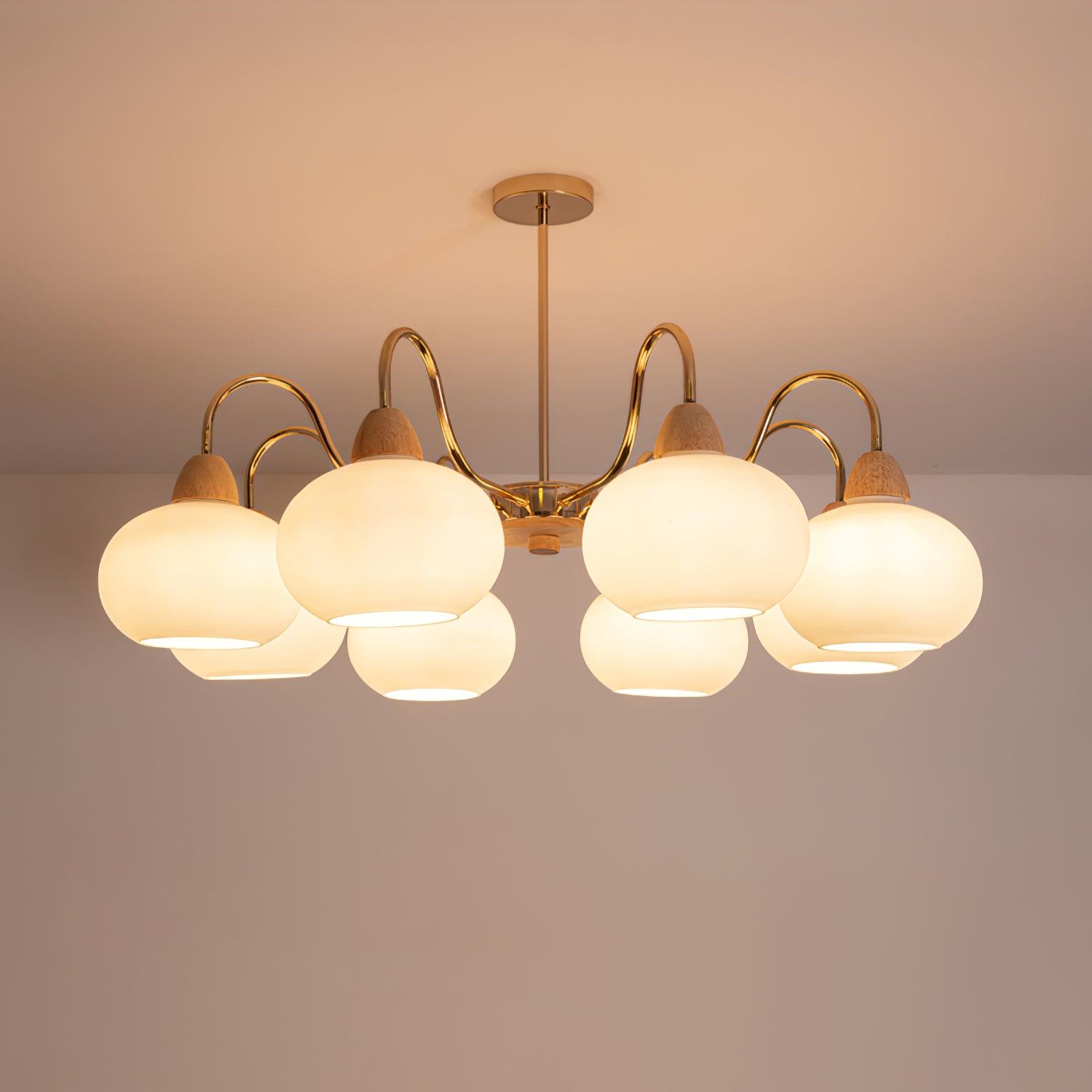 Glass Persimmon Chandelier - Lumpaz