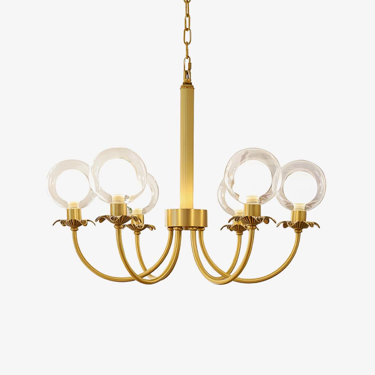 Aureate Radiance Glass Chandelier - Lumpaz