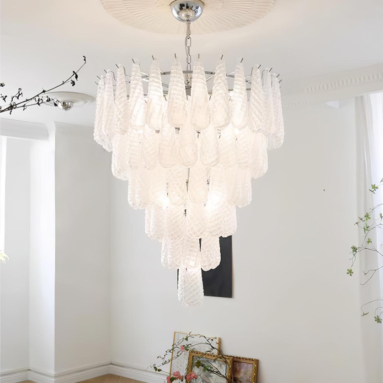 Grid Glass Waterfall Chandelier - Lumpaz