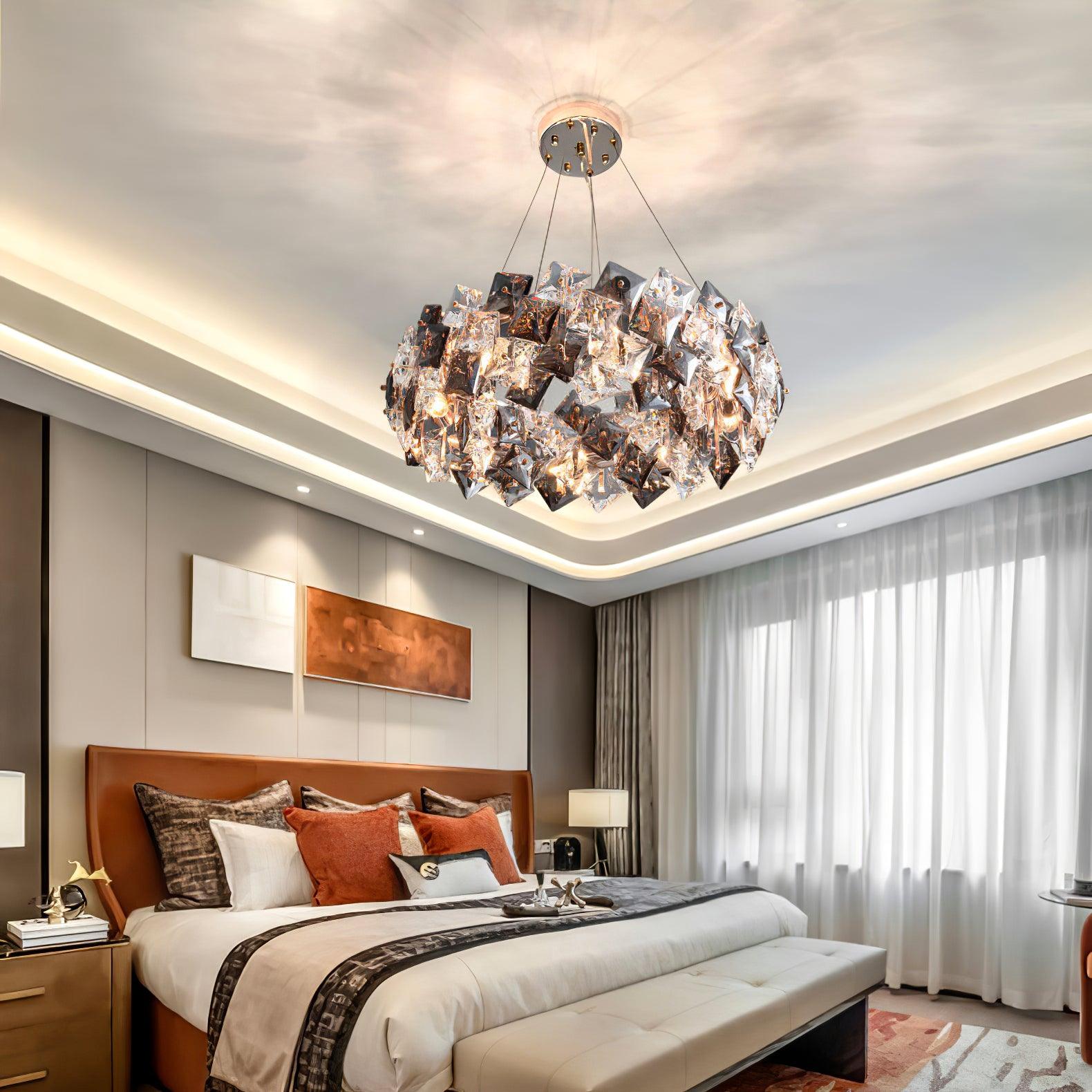 Scale Crystal Round Chandelier - Lumpaz