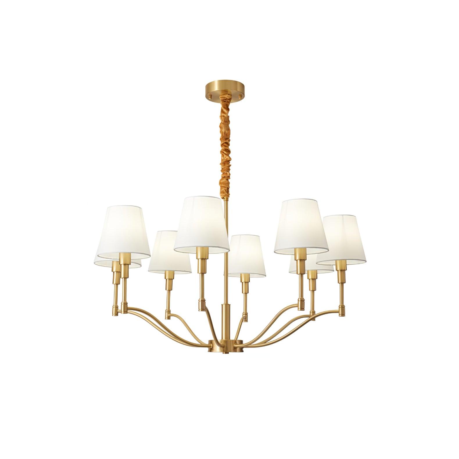 Meridian Mid Century Brass Chandelier - Lumpaz