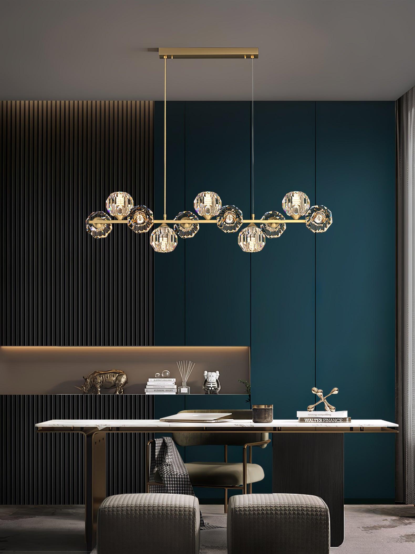 Crystal Glass Ball Chandelier - Lumpaz