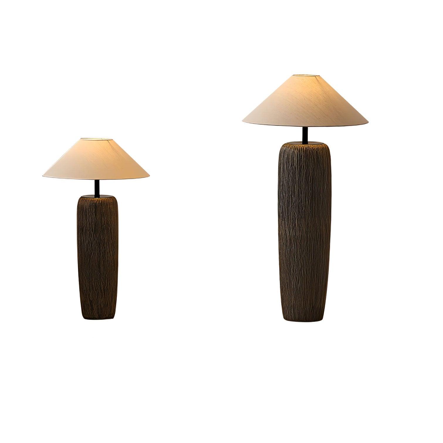 Weathered Wood Grain Floor Lamp - Lumpaz