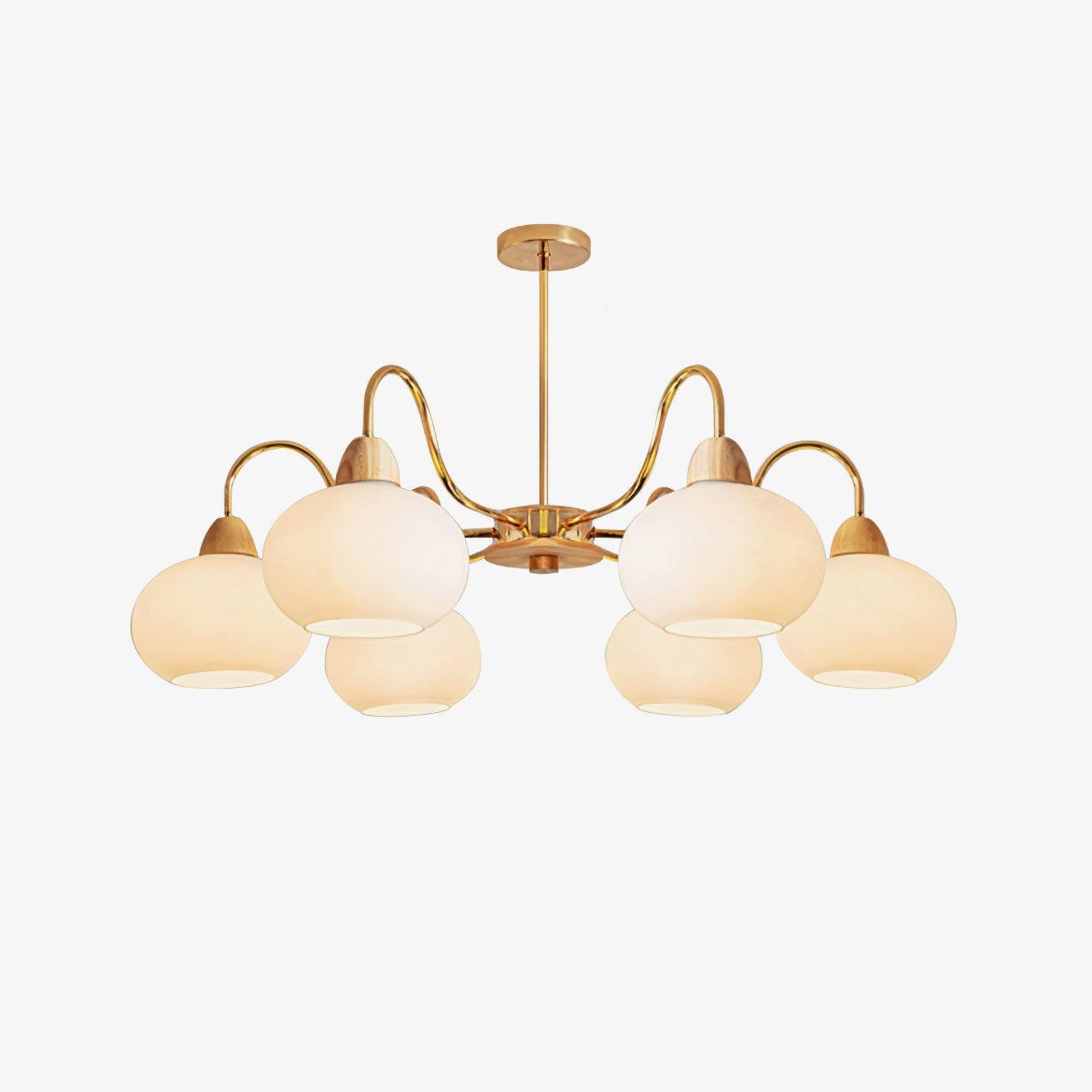 Glass Persimmon Chandelier - Lumpaz