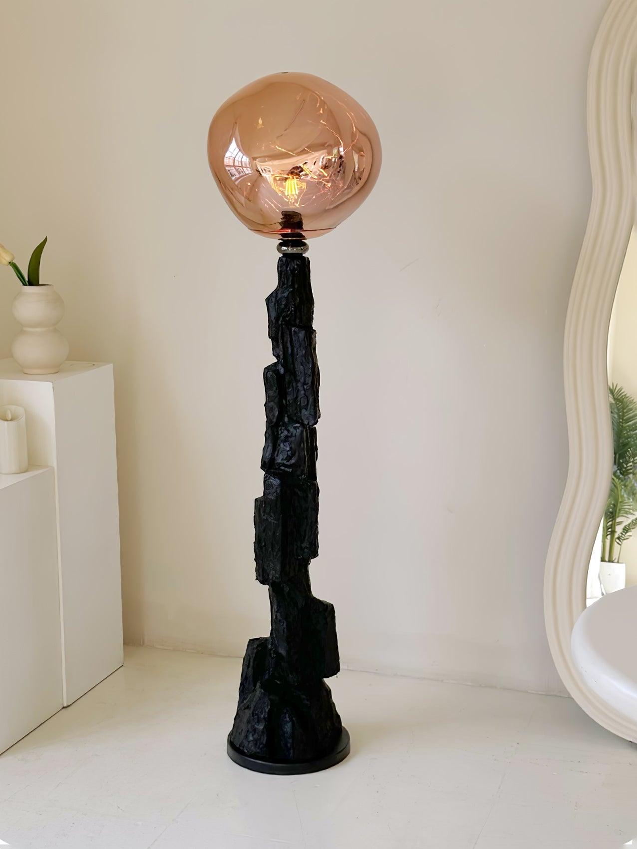 Charcoal Lava Floor Lamp - Lumpaz