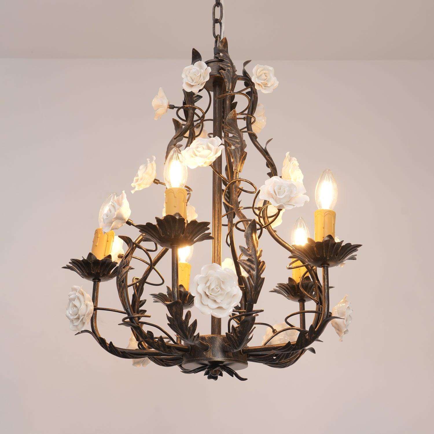 Florentine Rose Garden Chandelier - Lumpaz