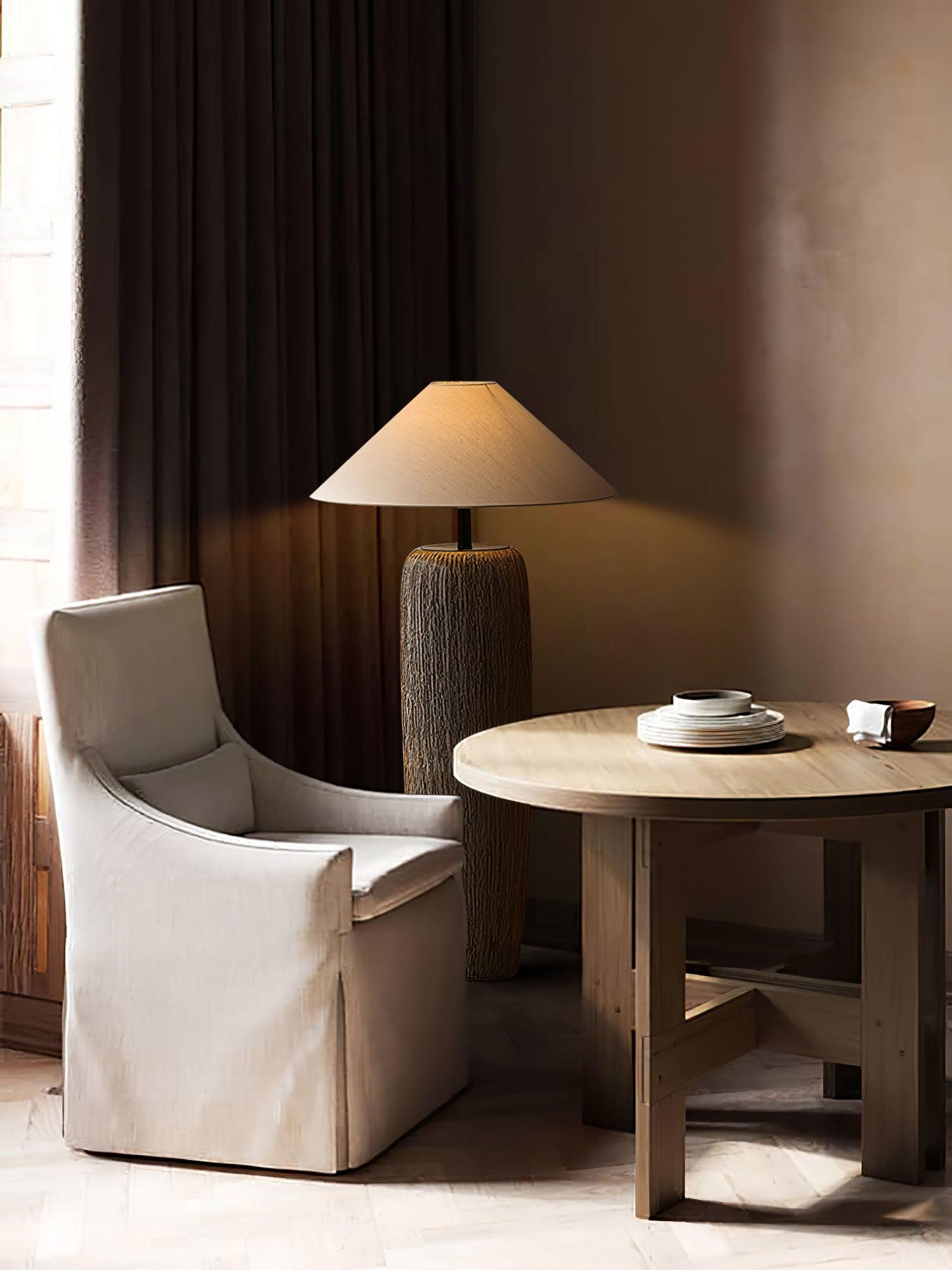 Weathered Wood Grain Floor Lamp - Lumpaz
