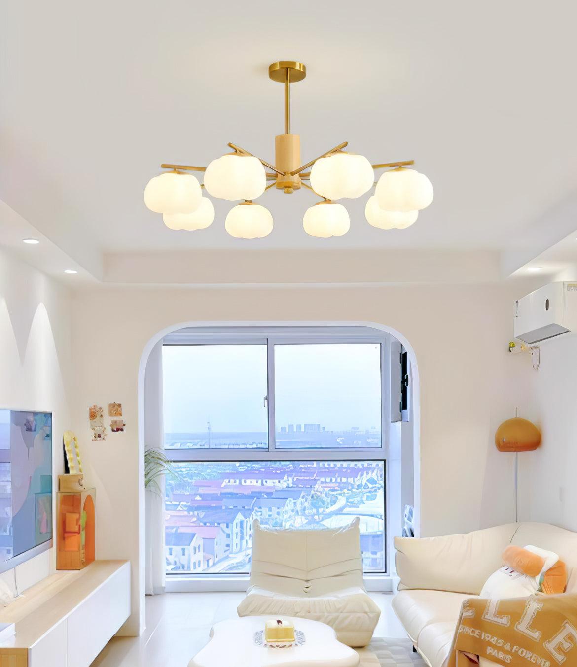 Wooden Cotton Balls Chandelier - Lumpaz