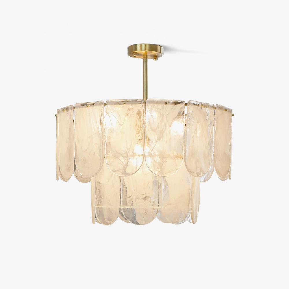 Traditional Classic Metal Glass Chandelier - Lumpaz