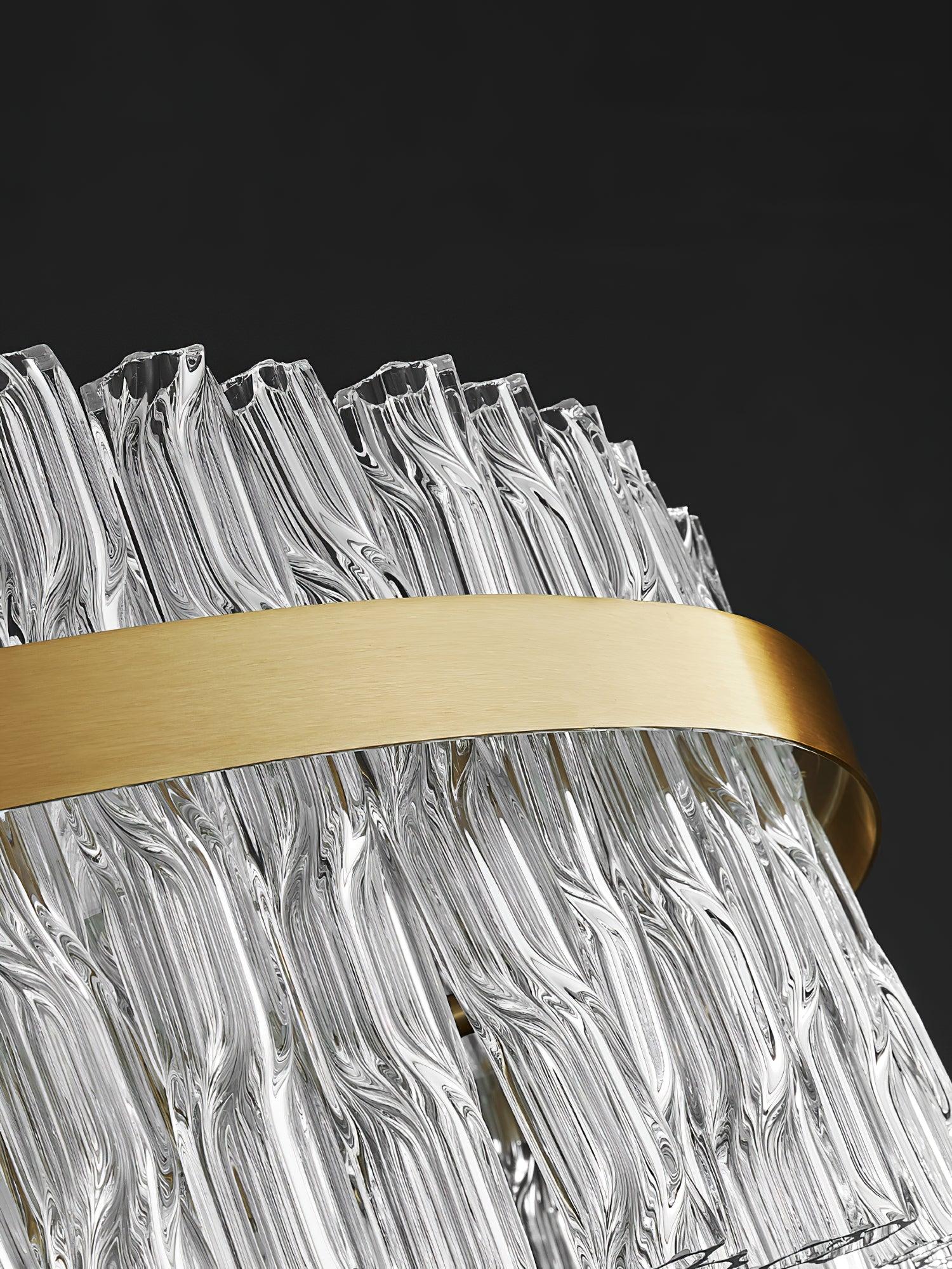Gold & Clear Rod Chandelier - Lumpaz