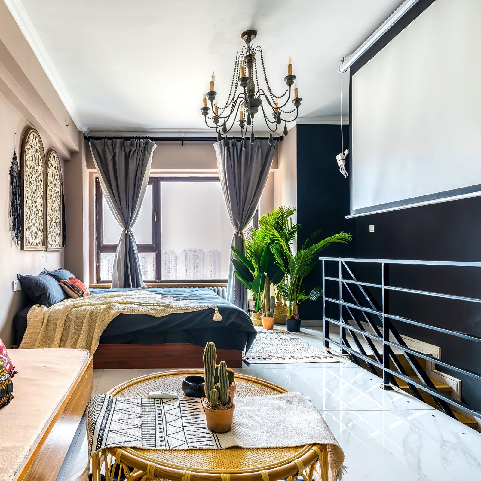 Candle Style Beaded Chandelier - Lumpaz