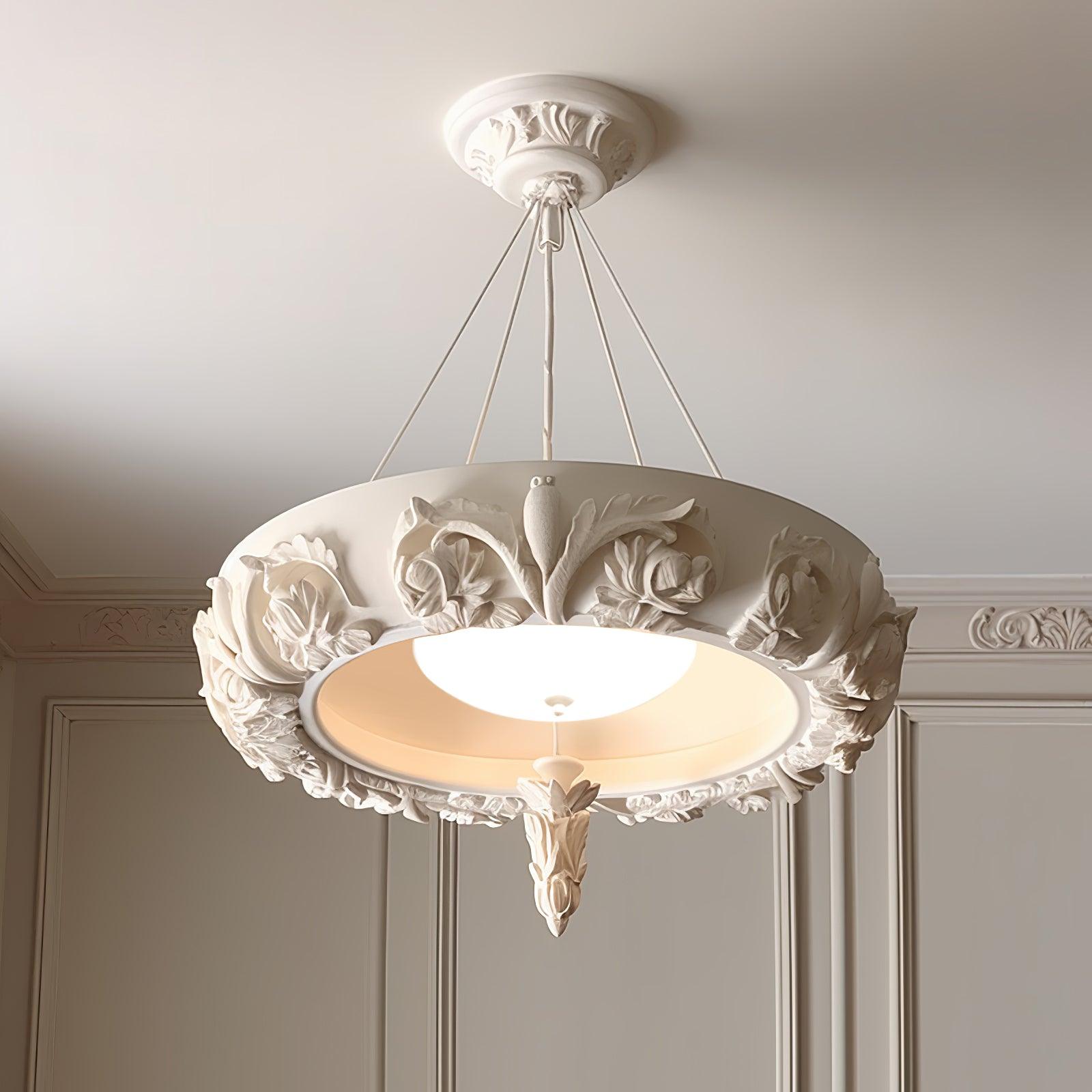 Artistic Carved Plaster Chandelier - Lumpaz