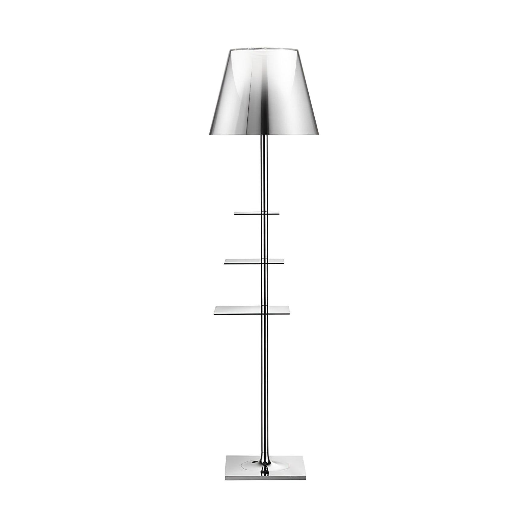 Chrome Prism Side Table Floor Lamp - Lumpaz
