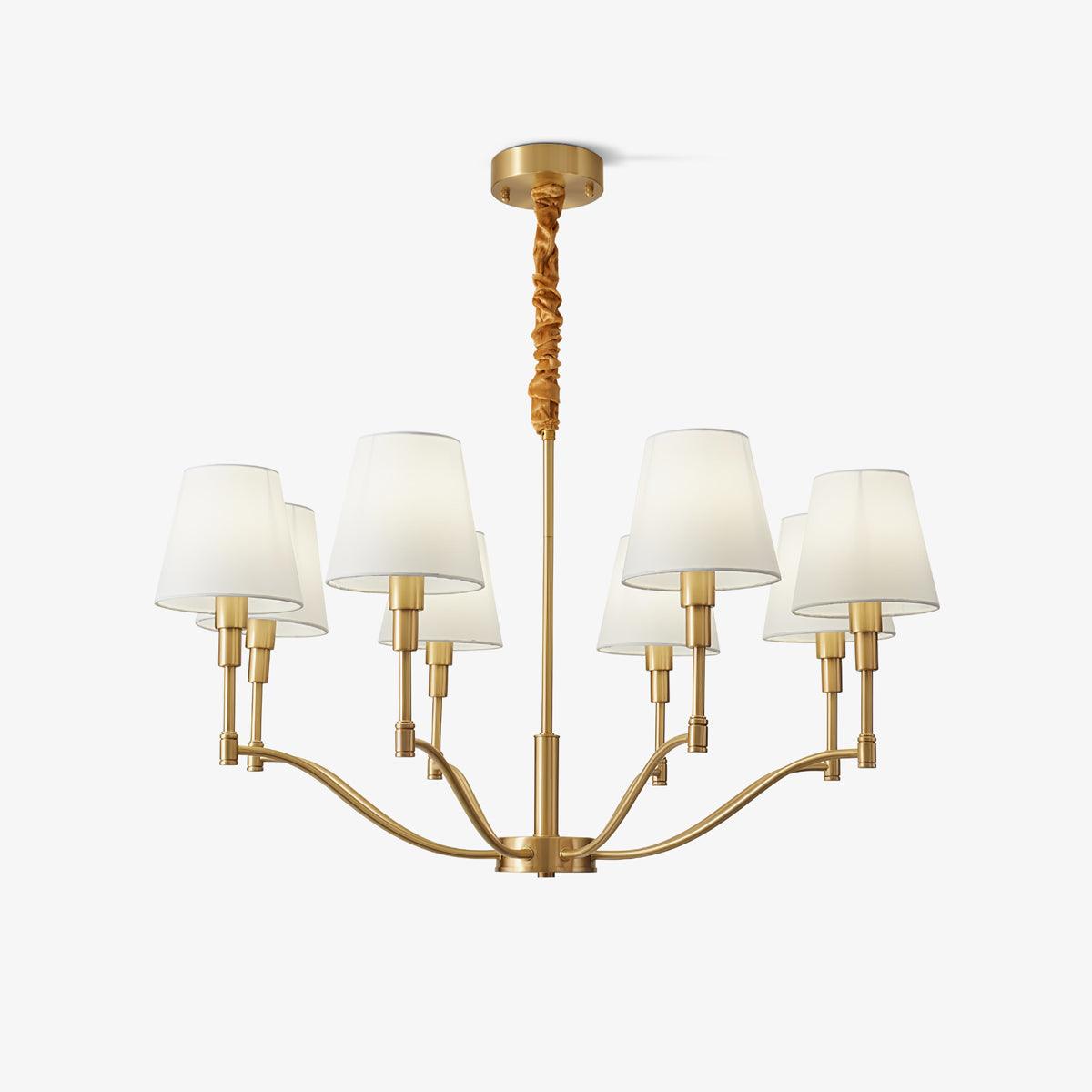 Meridian Mid Century Brass Chandelier - Lumpaz