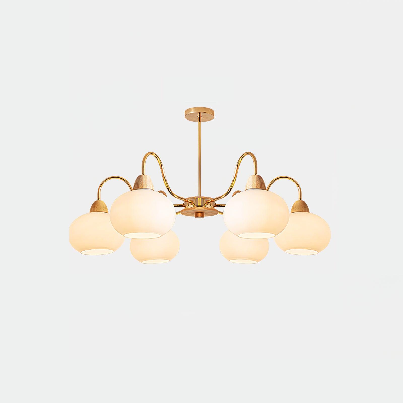 Glass Persimmon Chandelier - Lumpaz