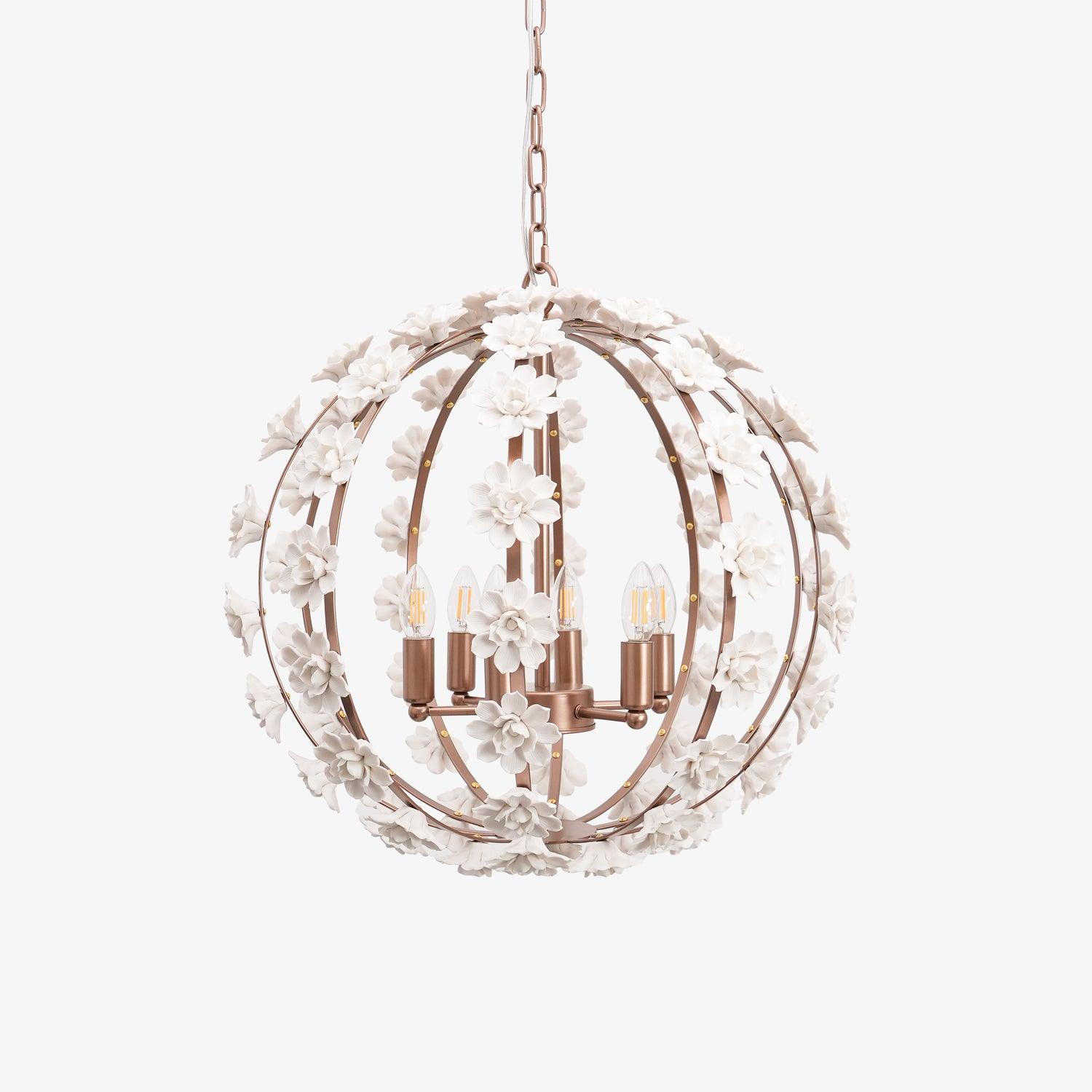 Bianca Floral Orb Chandelier - Lumpaz