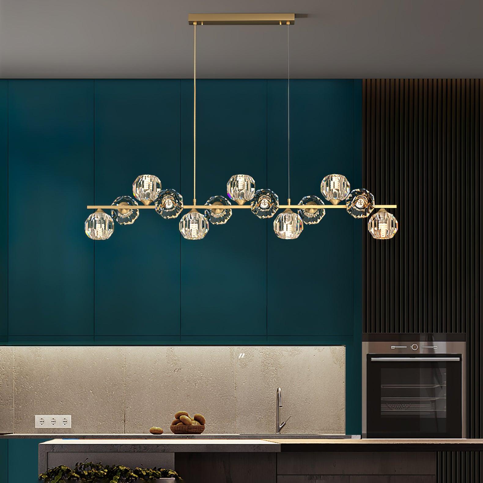 Crystal Glass Ball Chandelier - Lumpaz