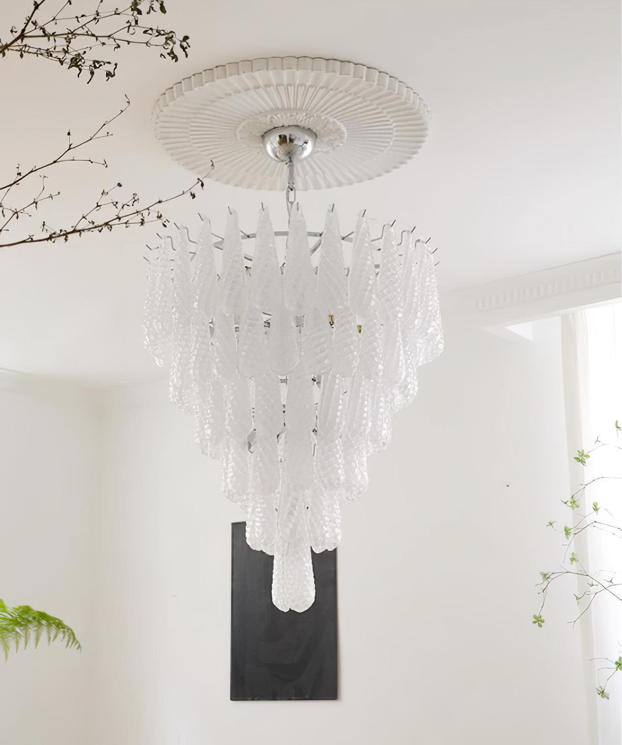 Grid Glass Waterfall Chandelier - Lumpaz