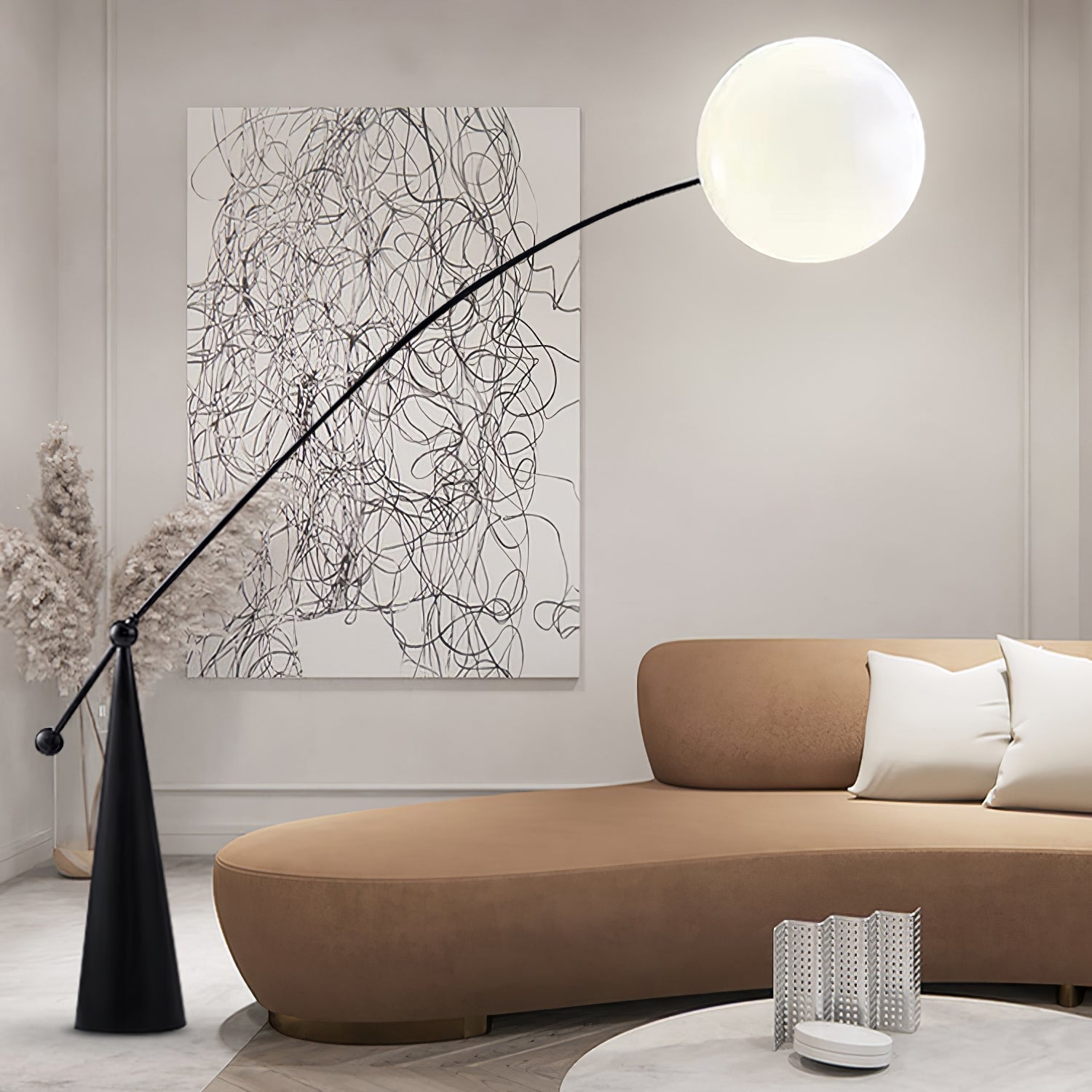 Opal Arc Floor Lamp - Lumpaz
