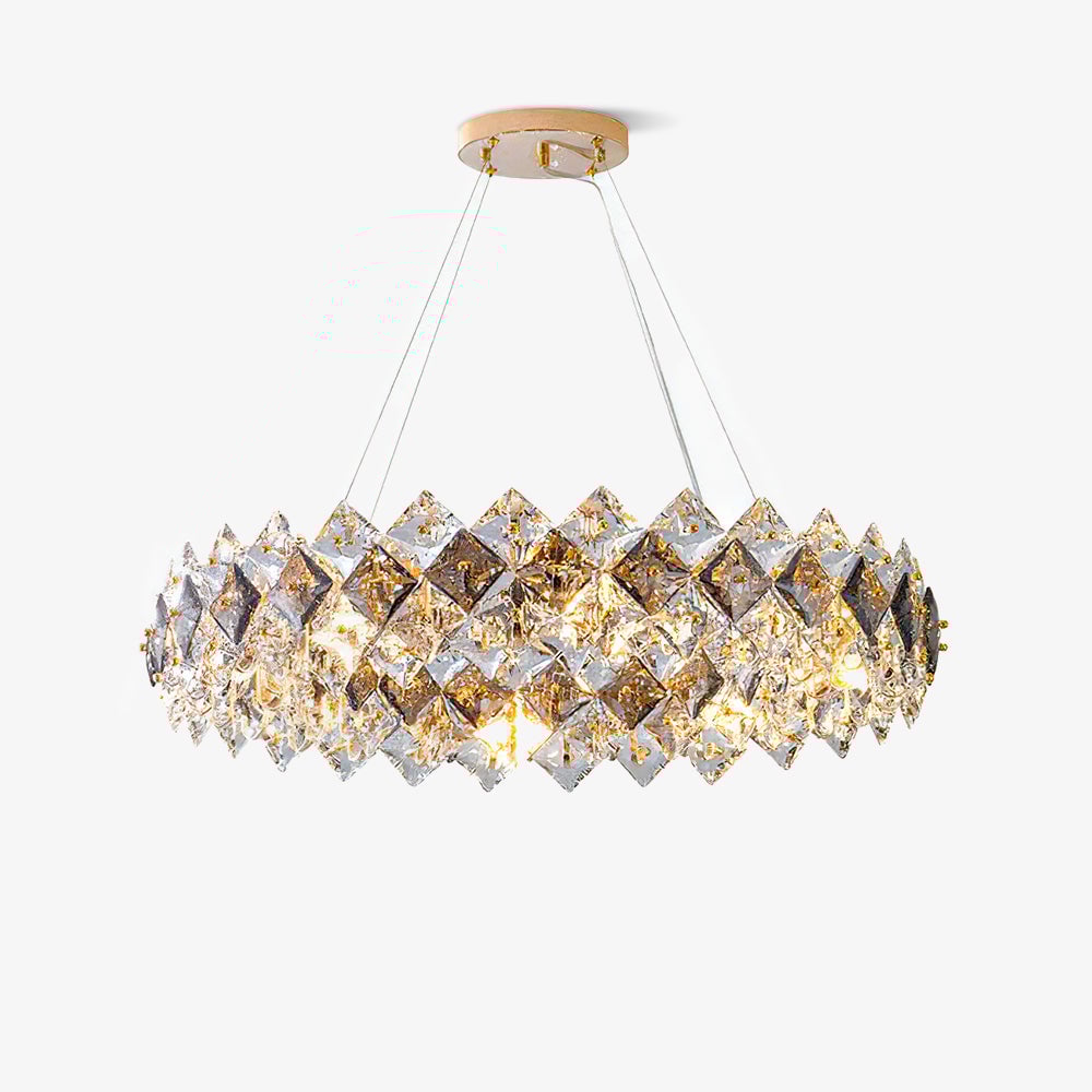 Scale Crystal Round Chandelier - Lumpaz