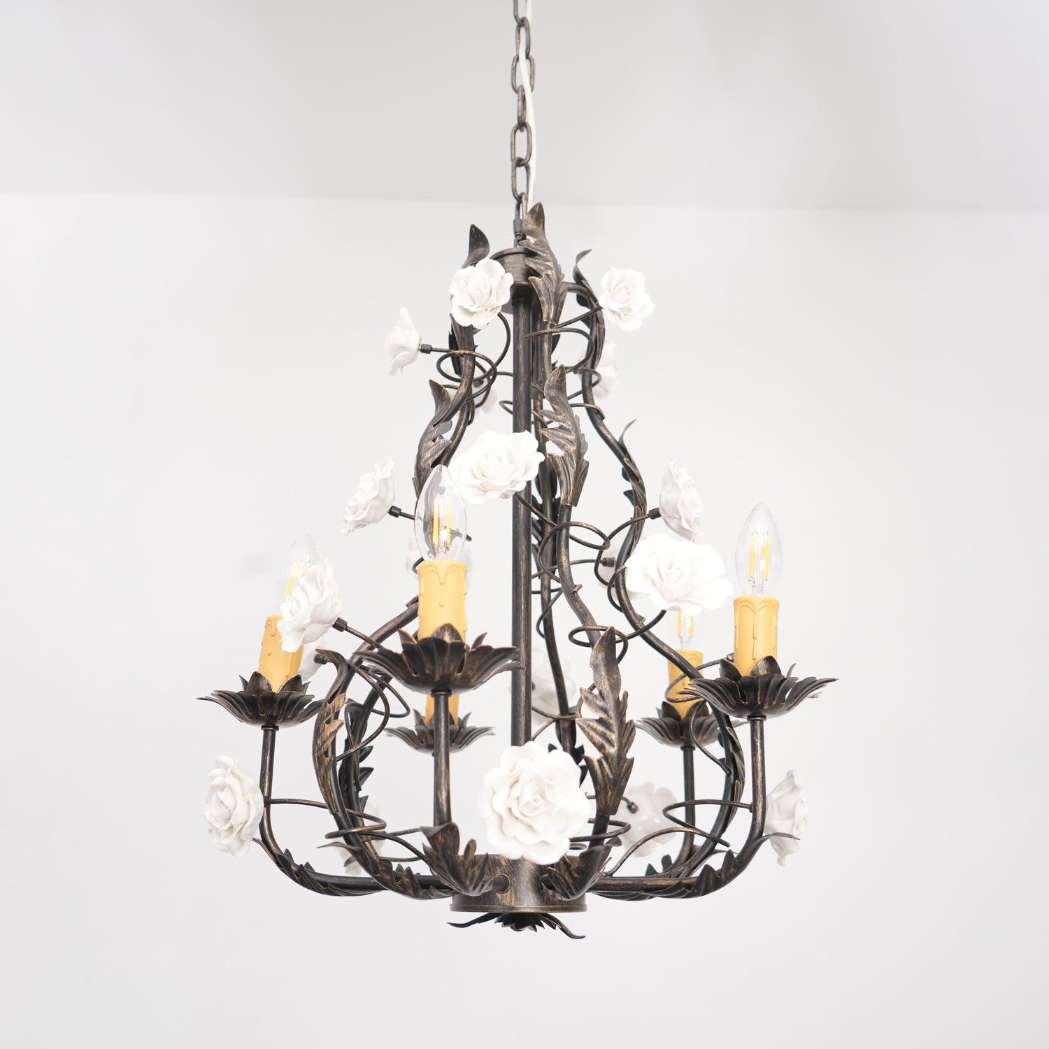 Florentine Rose Garden Chandelier - Lumpaz