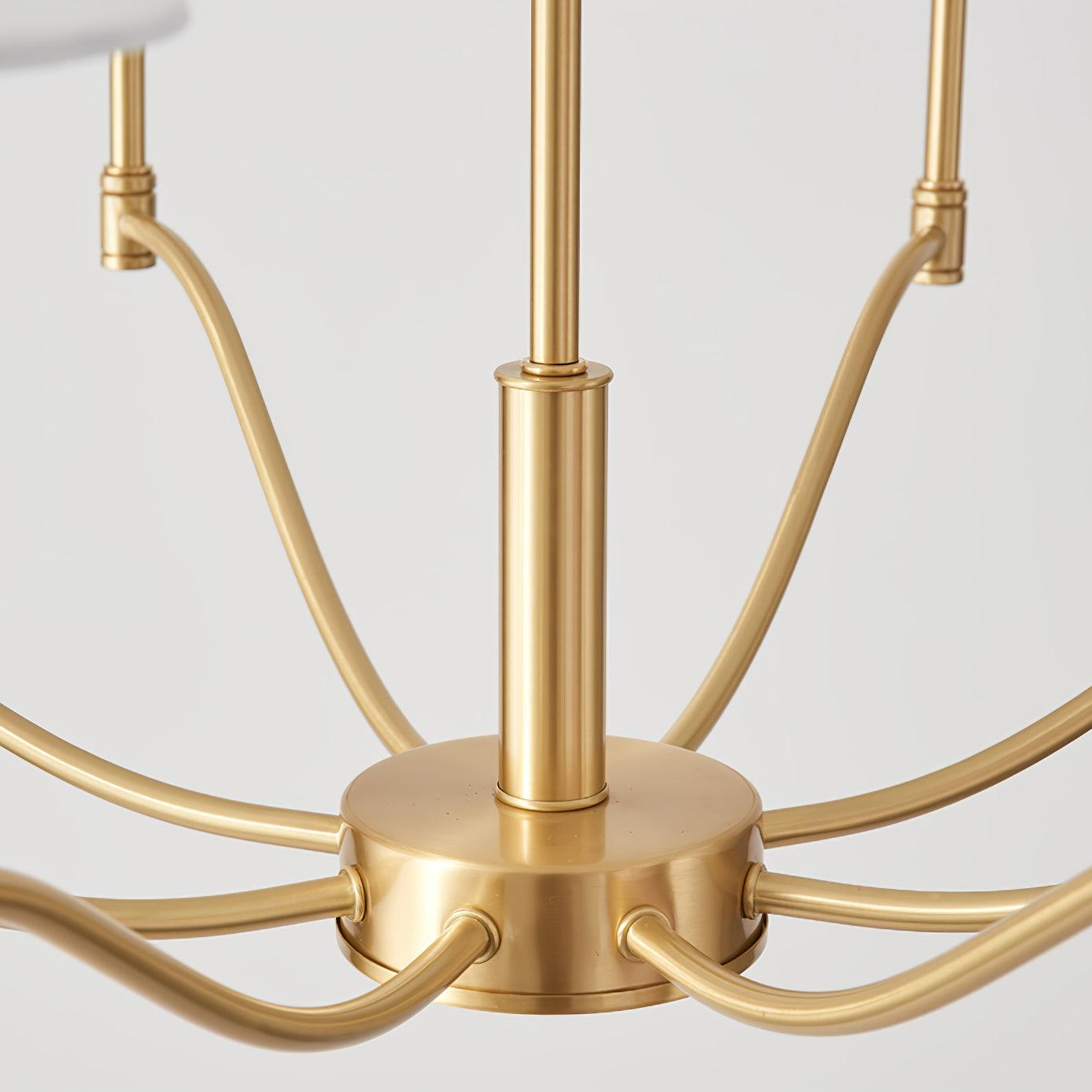 Meridian Mid Century Brass Chandelier - Lumpaz