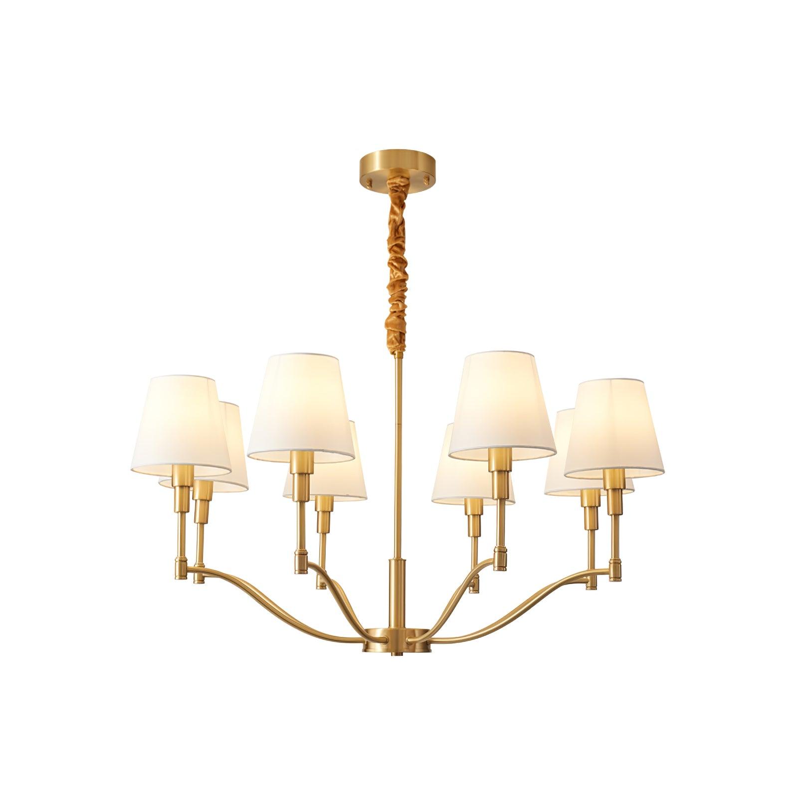 Meridian Mid Century Brass Chandelier - Lumpaz
