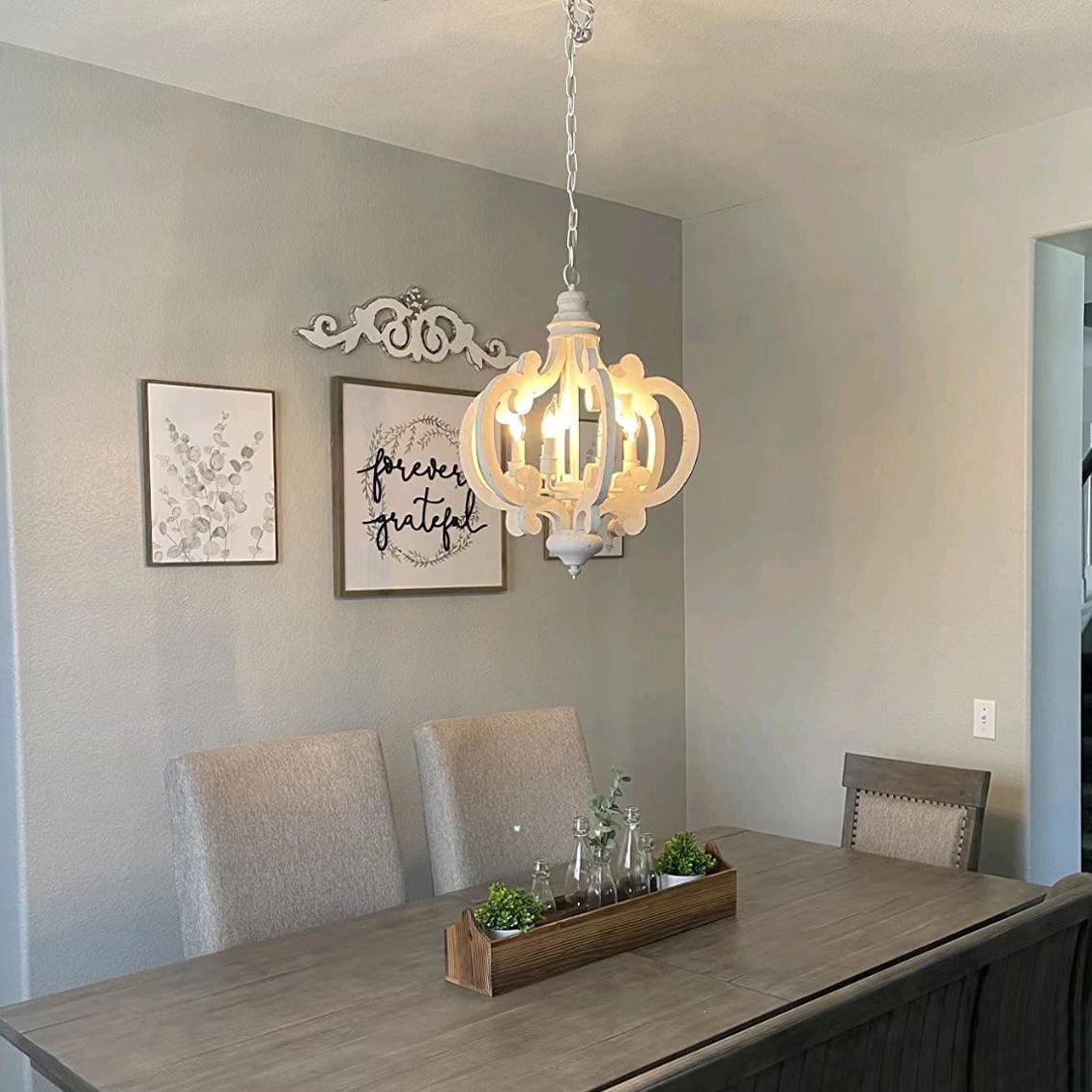 Antique White Style Chandelier - Lumpaz