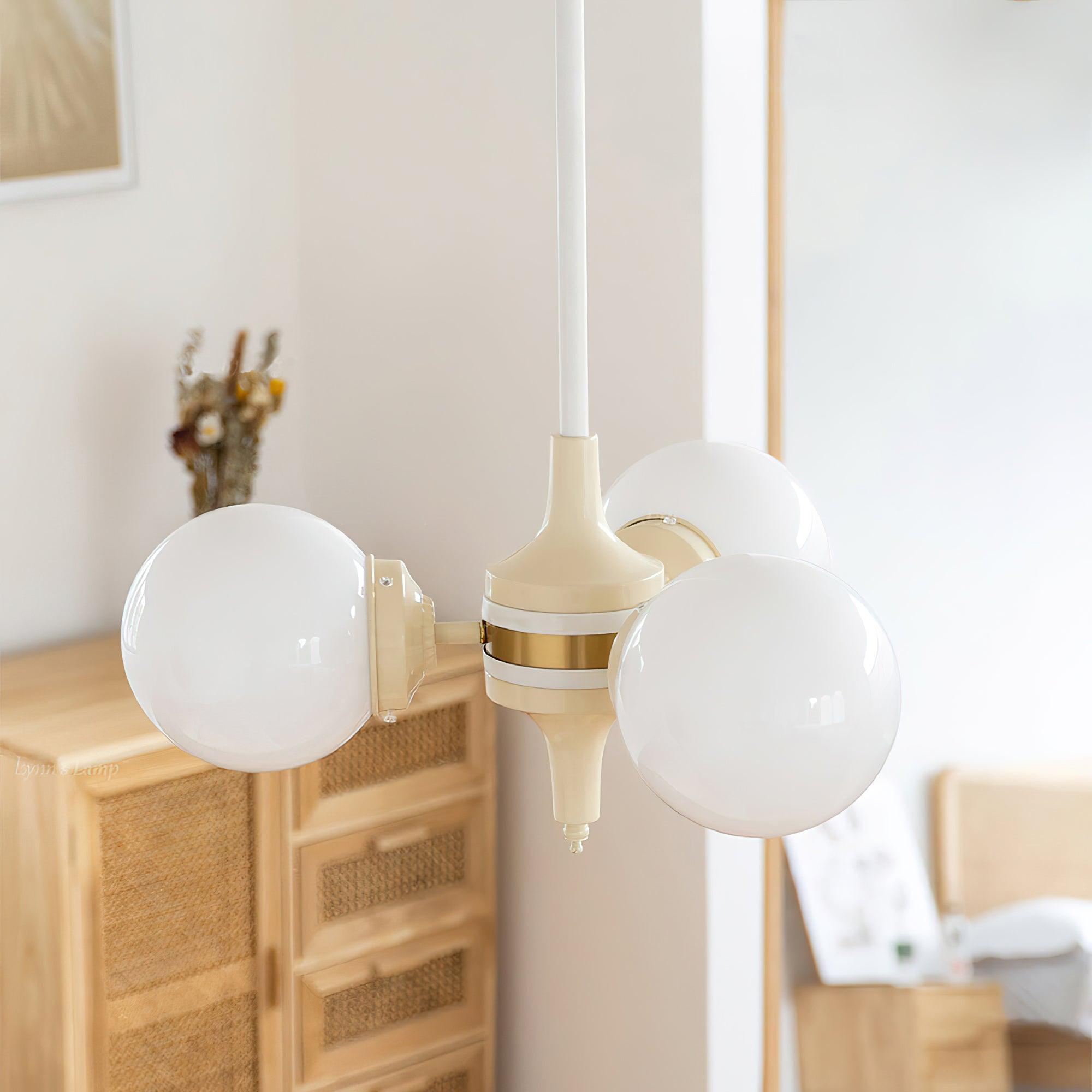 Cream Ball Chandelier - Lumpaz