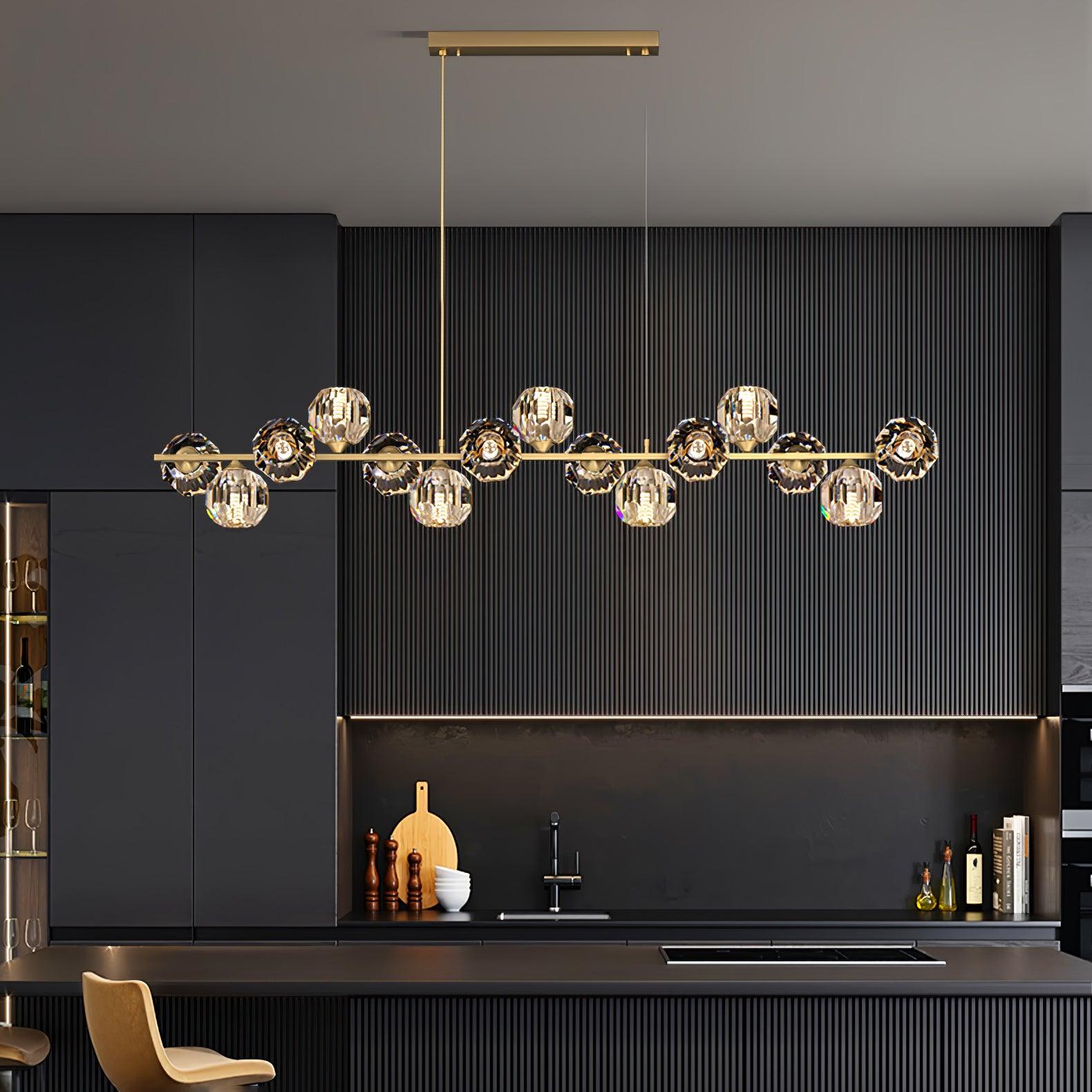 Crystal Glass Ball Chandelier - Lumpaz