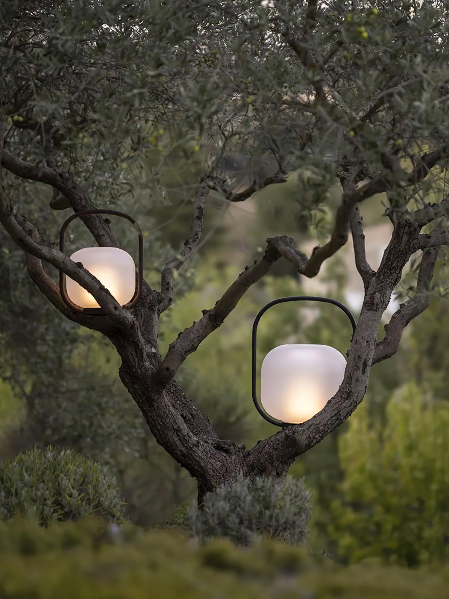 Portable Lantern Outdoor Table Lamp with Solar Panel - Lumpaz