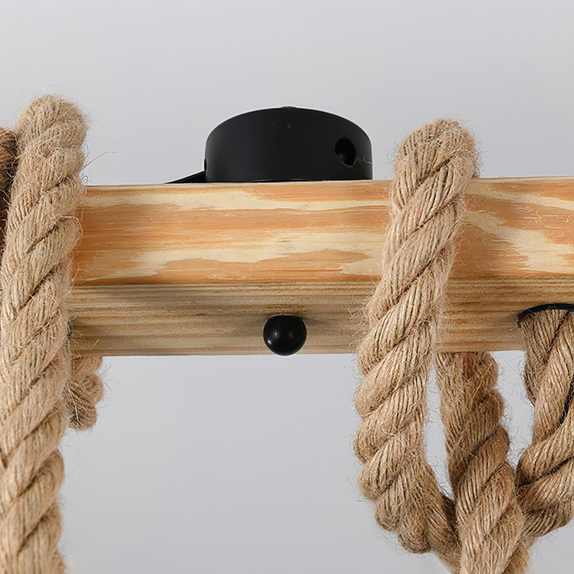 Hemp Rope Industrial Grenade Chandelier - Lumpaz