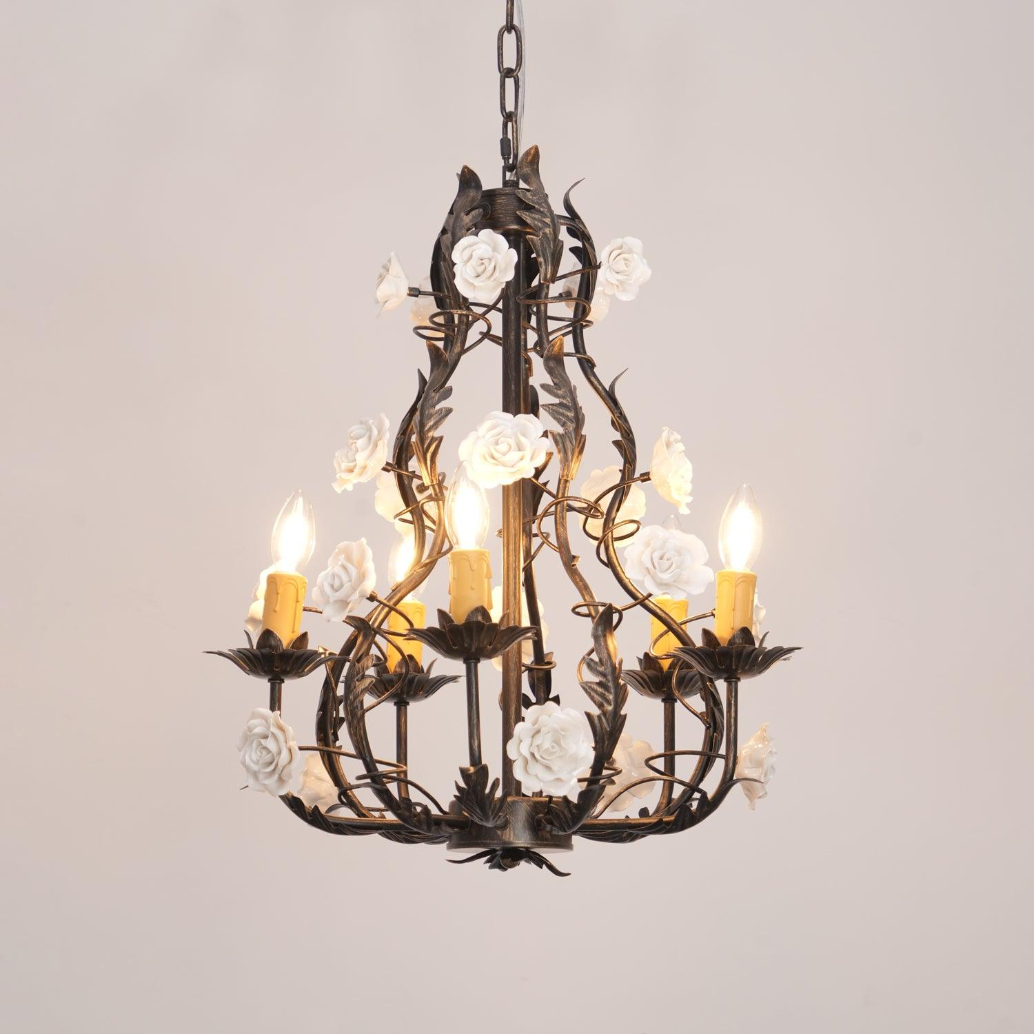 Florentine Rose Garden Chandelier - Lumpaz