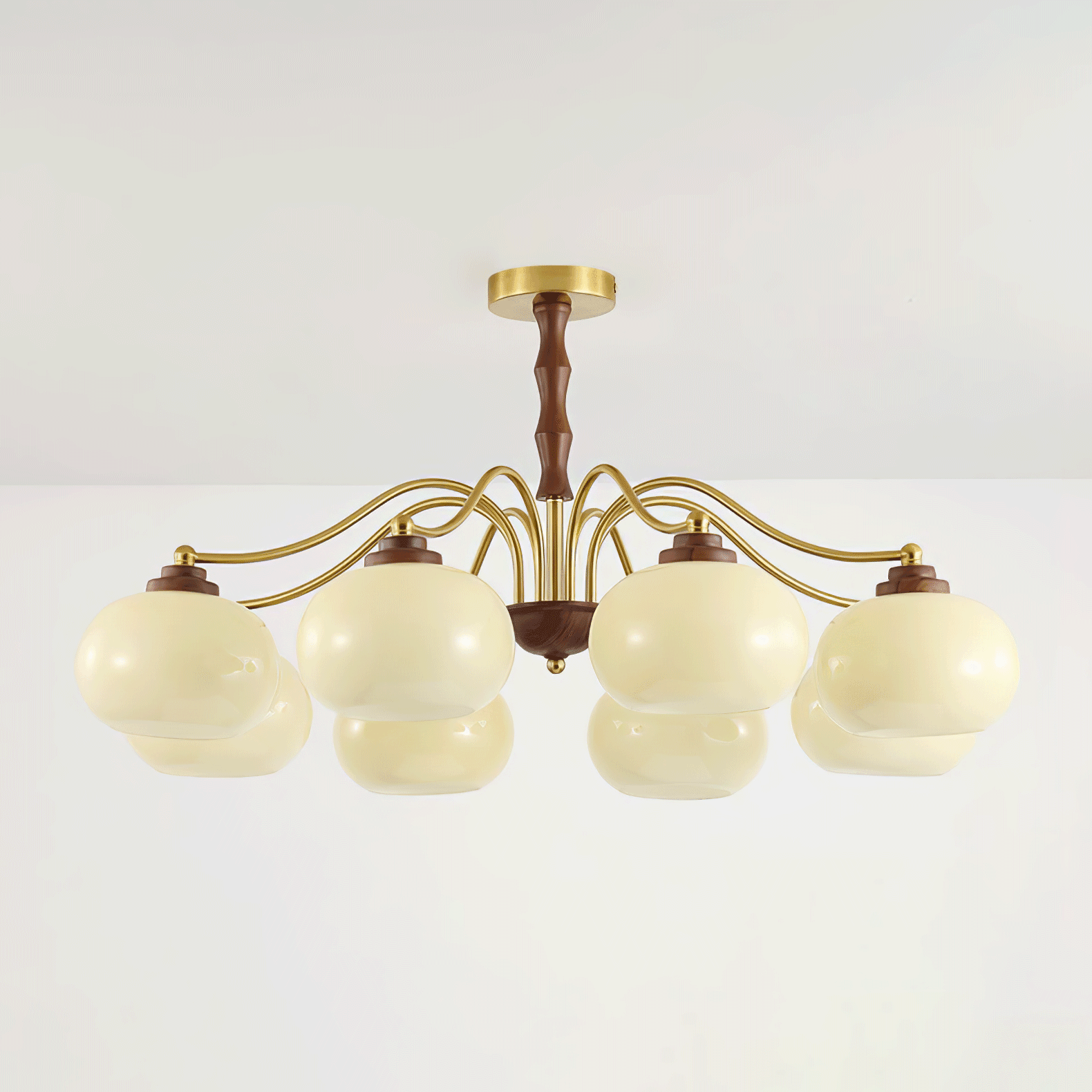 Persimmon Glass Globe Chandelier - Lumpaz