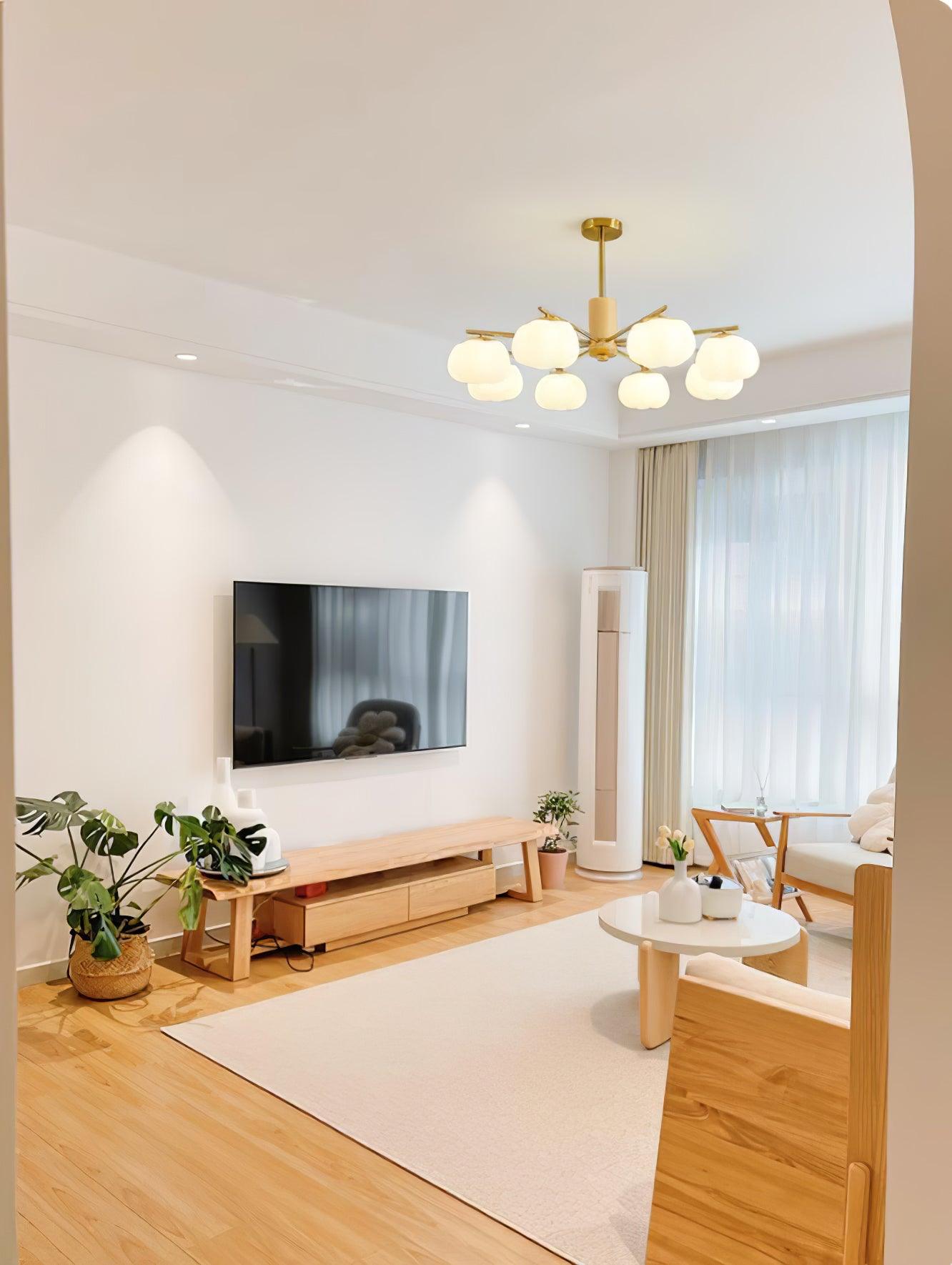 Wooden Cotton Balls Chandelier - Lumpaz