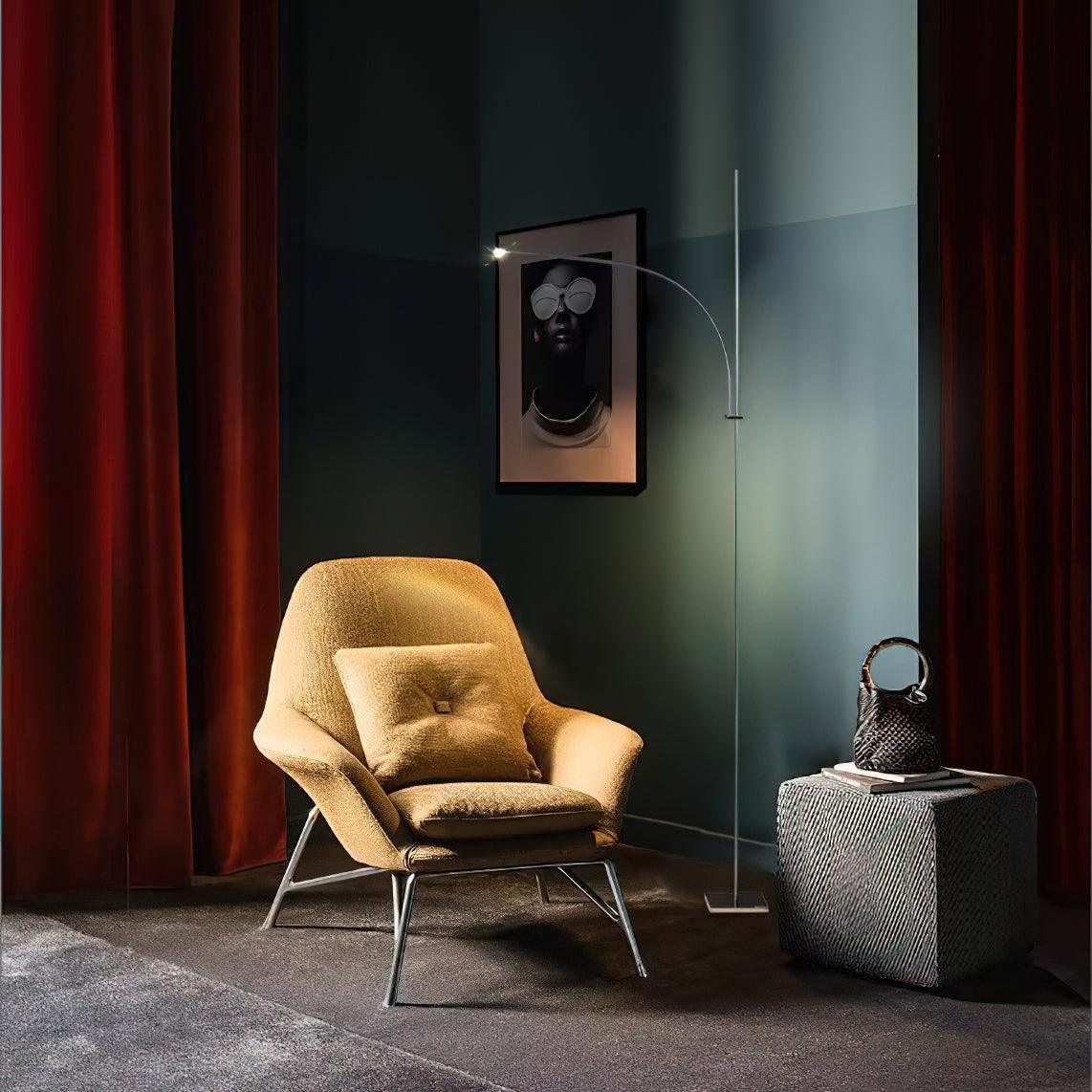 Metal Body Graceful Floor Lamp - Lumpaz