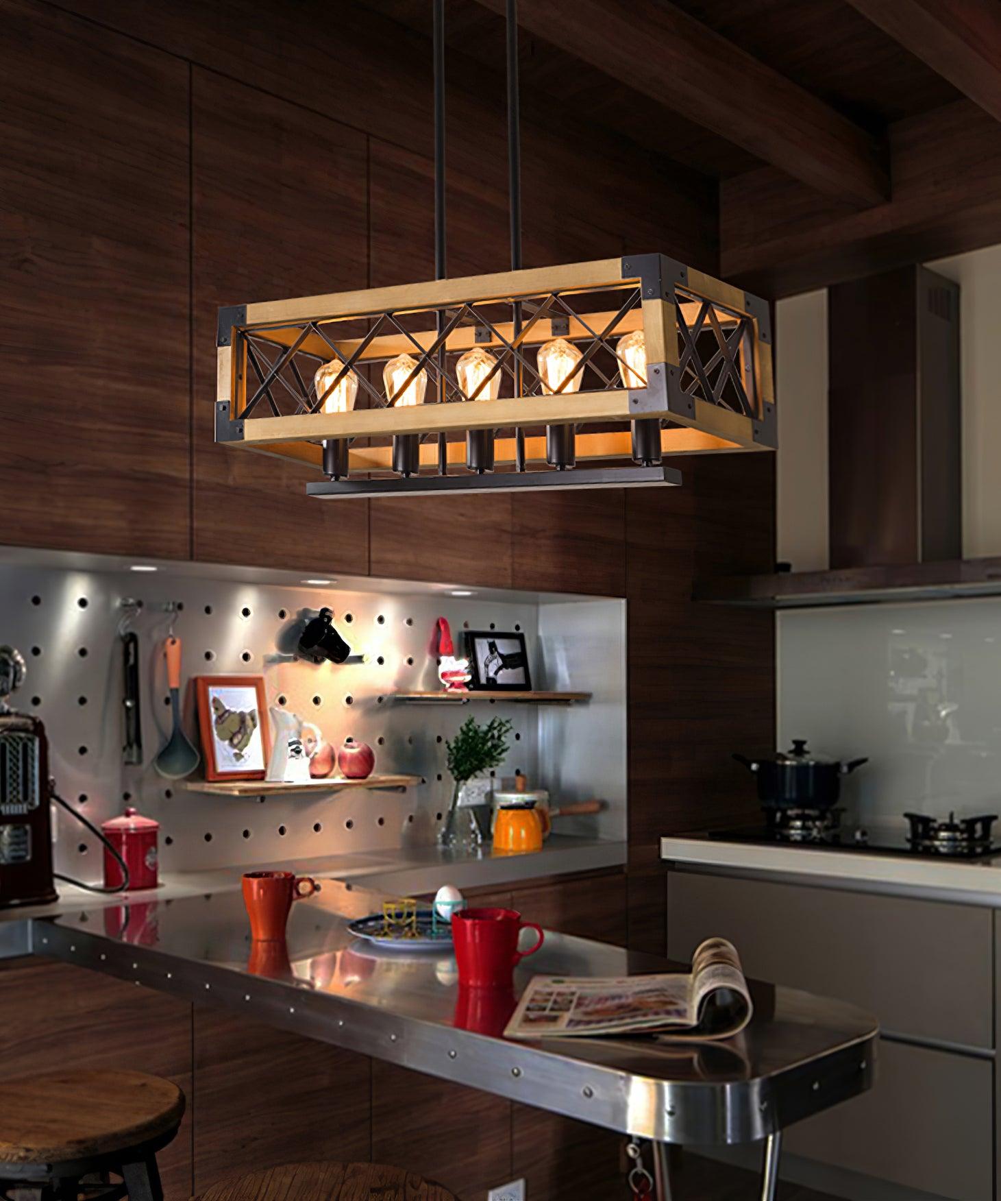 Kitchen Island Rectangle Chandelier - Lumpaz