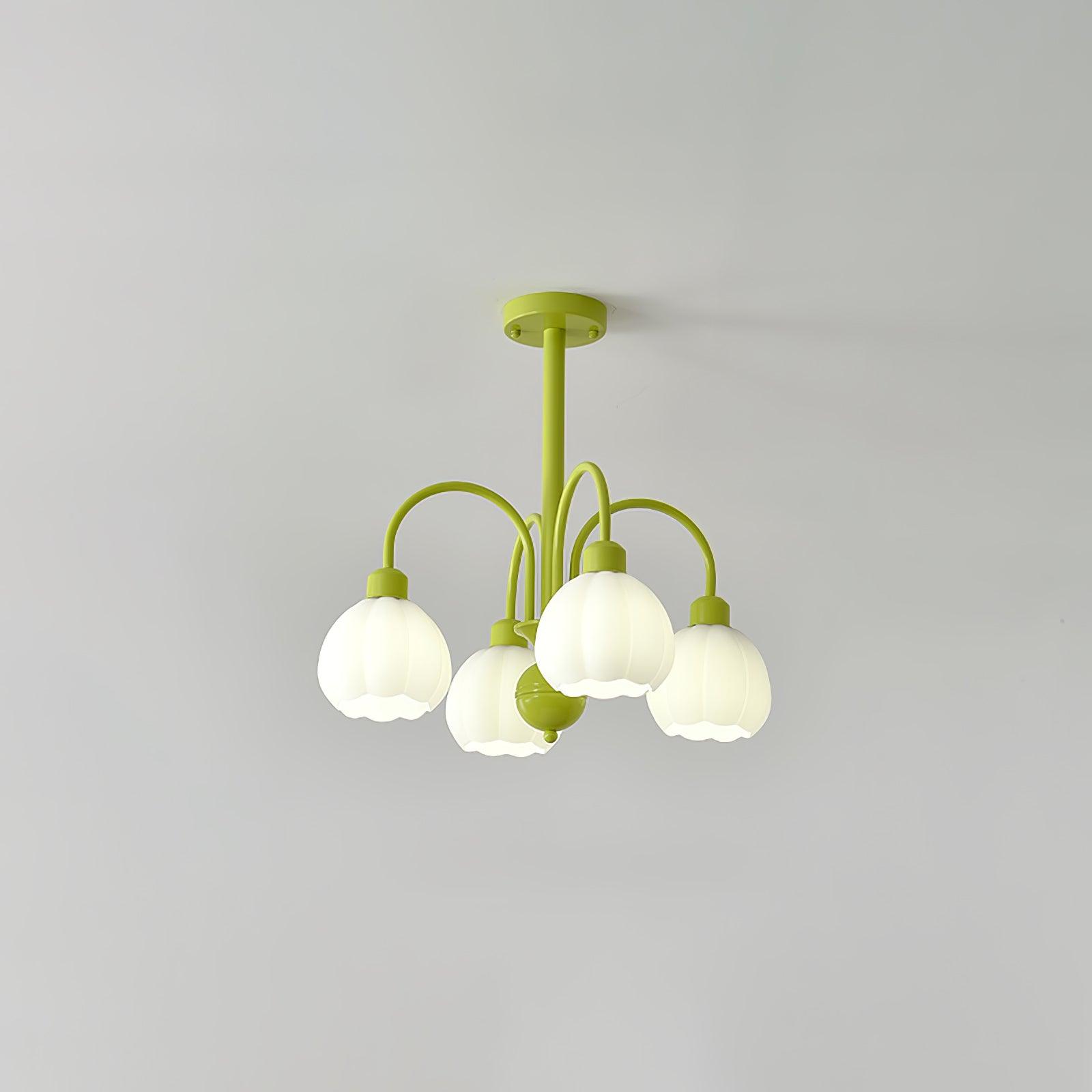 Cream Pumpkin Ball Chandelier - Lumpaz