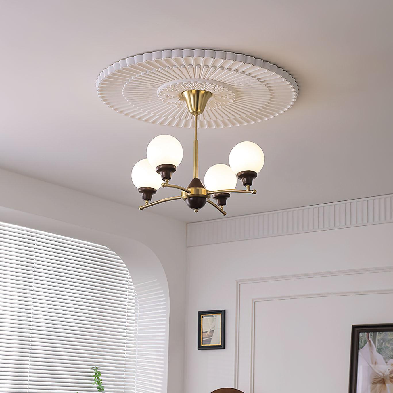 Walnut Glass Ball Chandelier - Lumpaz