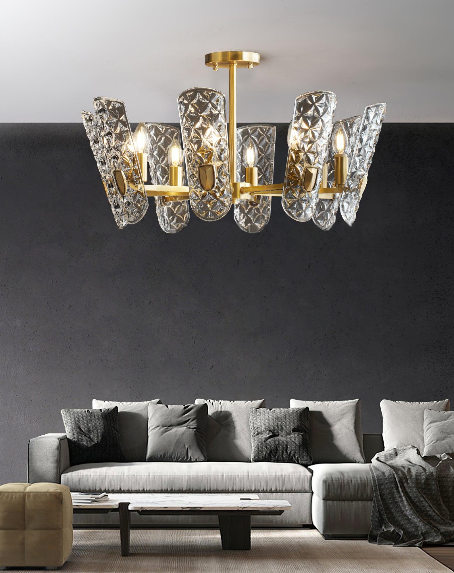 Brass Central Chandelier - Lumpaz