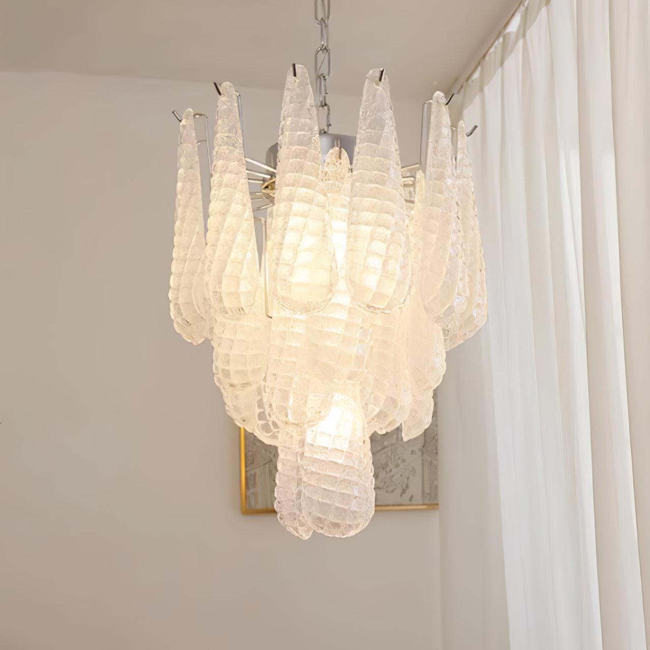 Grid Glass Waterfall Chandelier - Lumpaz