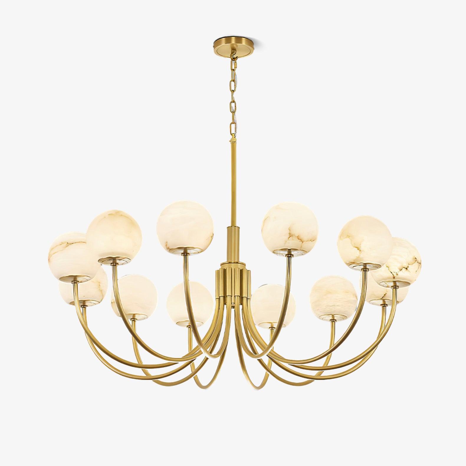 Aurelian Alabaster Globe Chandelier - Lumpaz