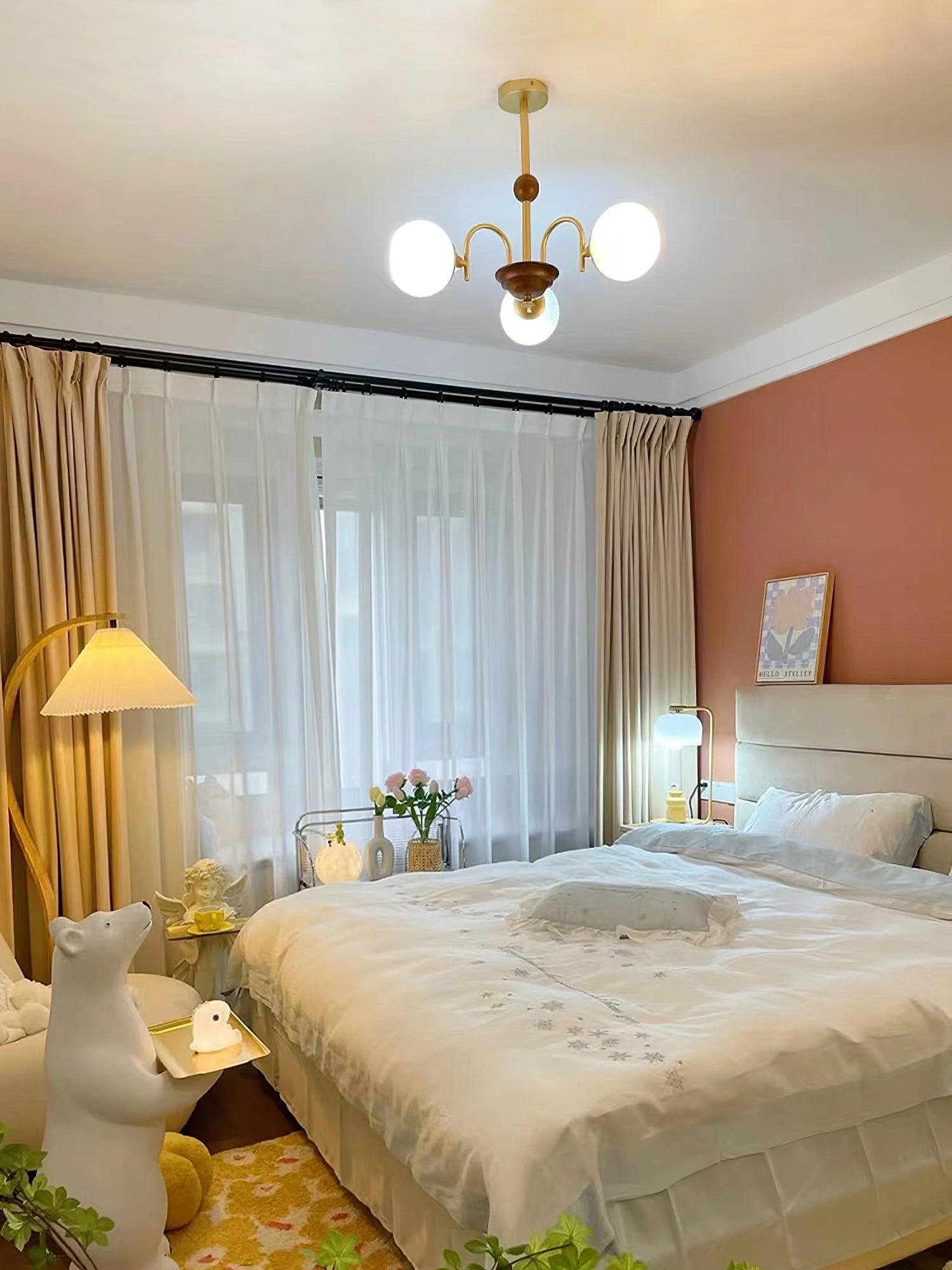 Sculptural Glass Ribbed Chandelier - Lumpaz