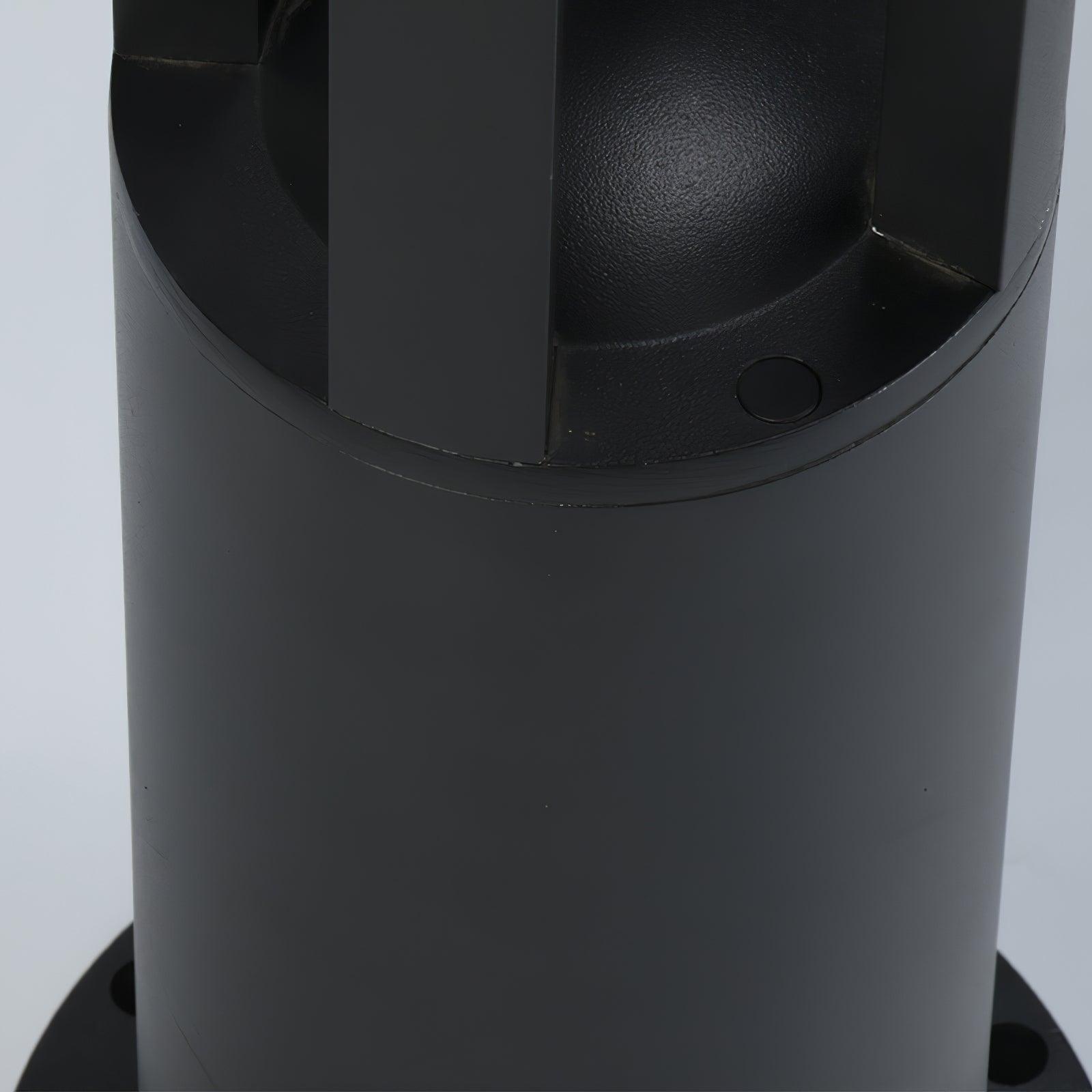 Black Cylindrical Garden Outdoor Light with Solar Panel - Lumpaz