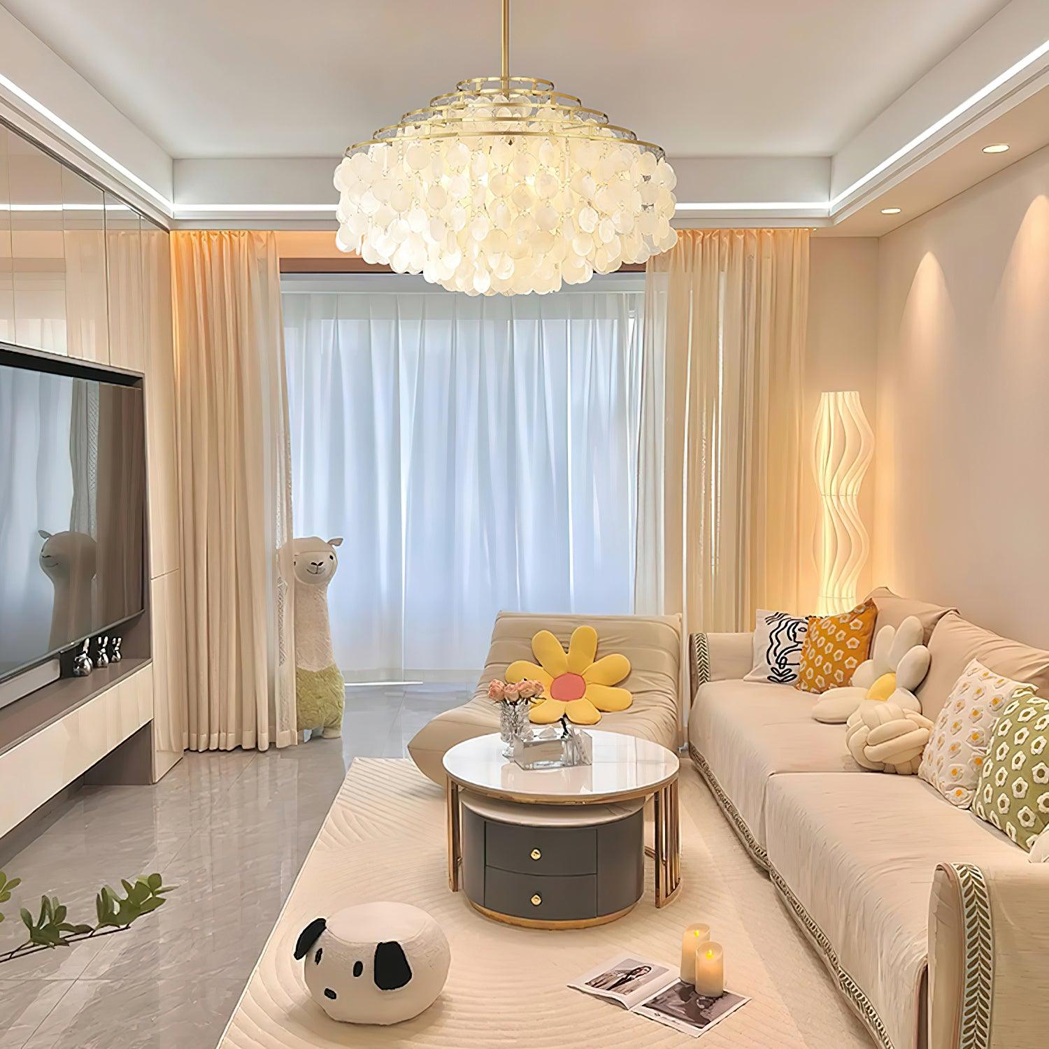 Round Shell Chandelier B - Lumpaz