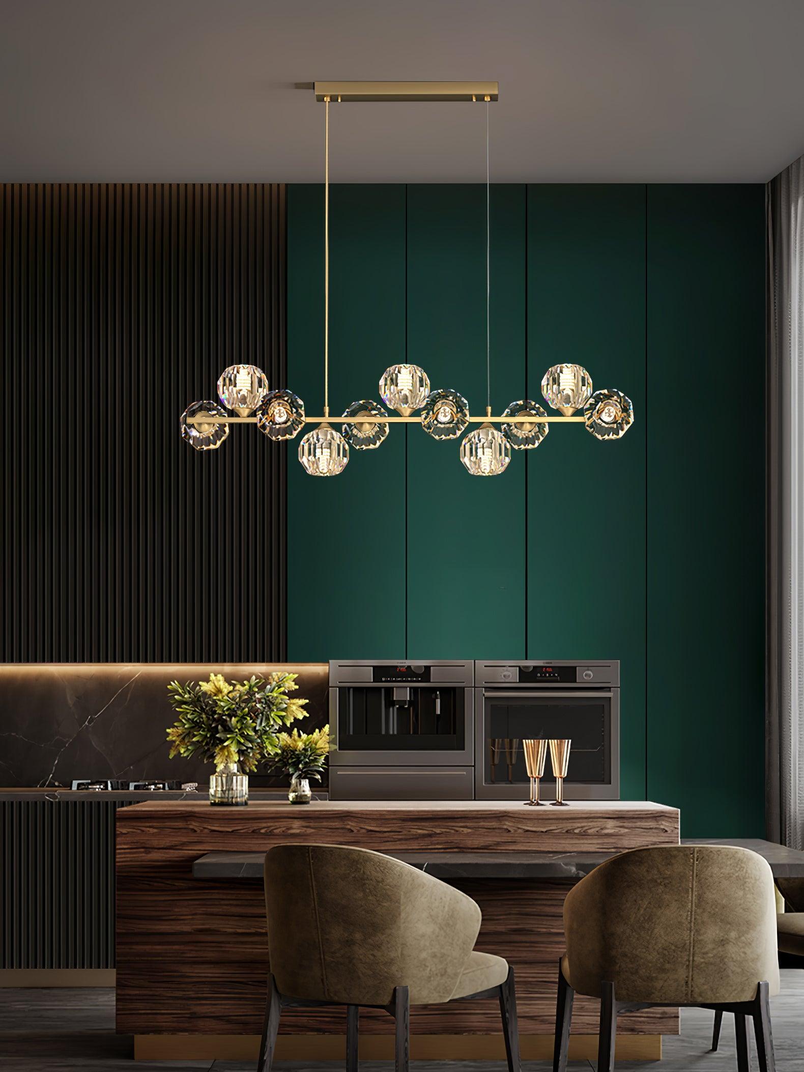 Crystal Glass Ball Chandelier - Lumpaz