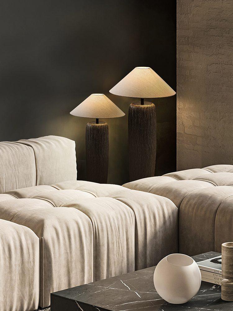 Weathered Wood Grain Floor Lamp - Lumpaz