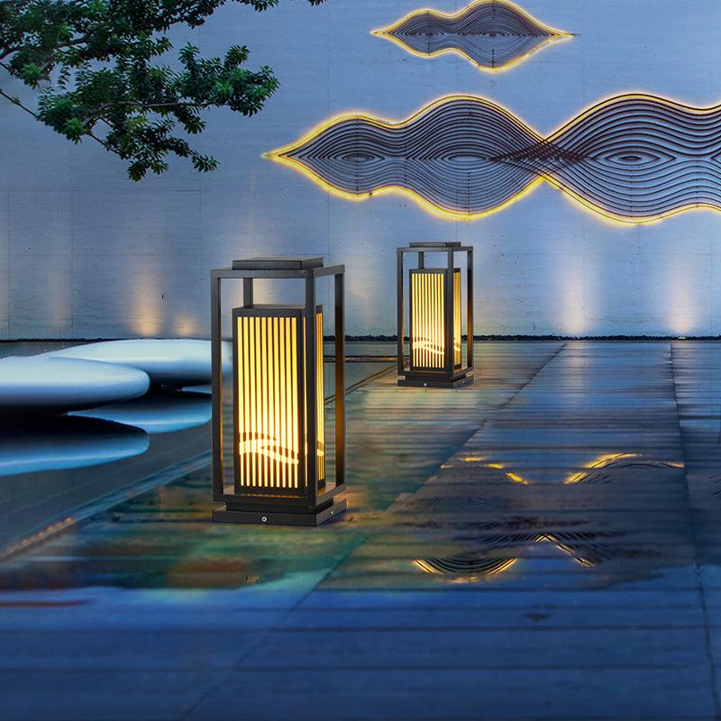 Modern Square Cage Garden Light - Lumpaz