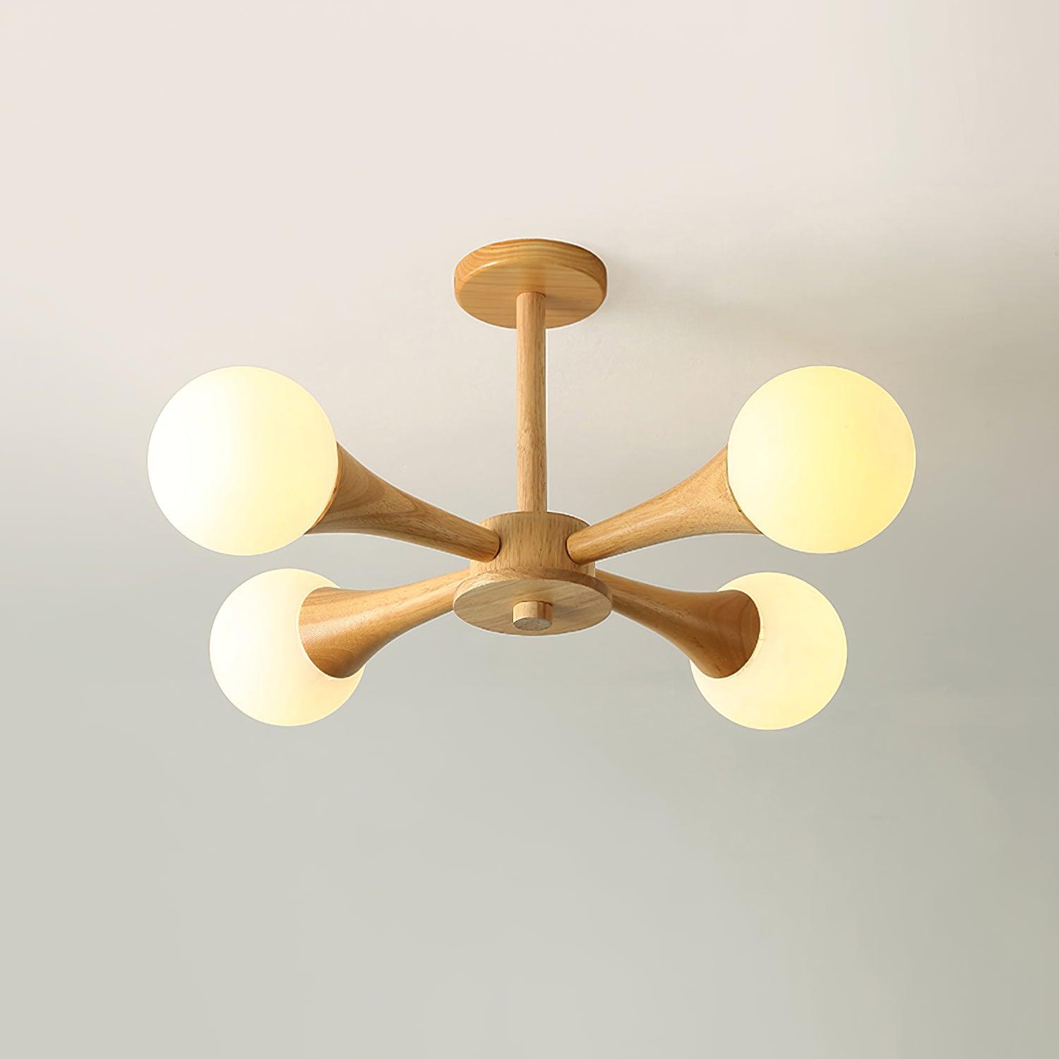 Wooden Nera Chandelier - Lumpaz