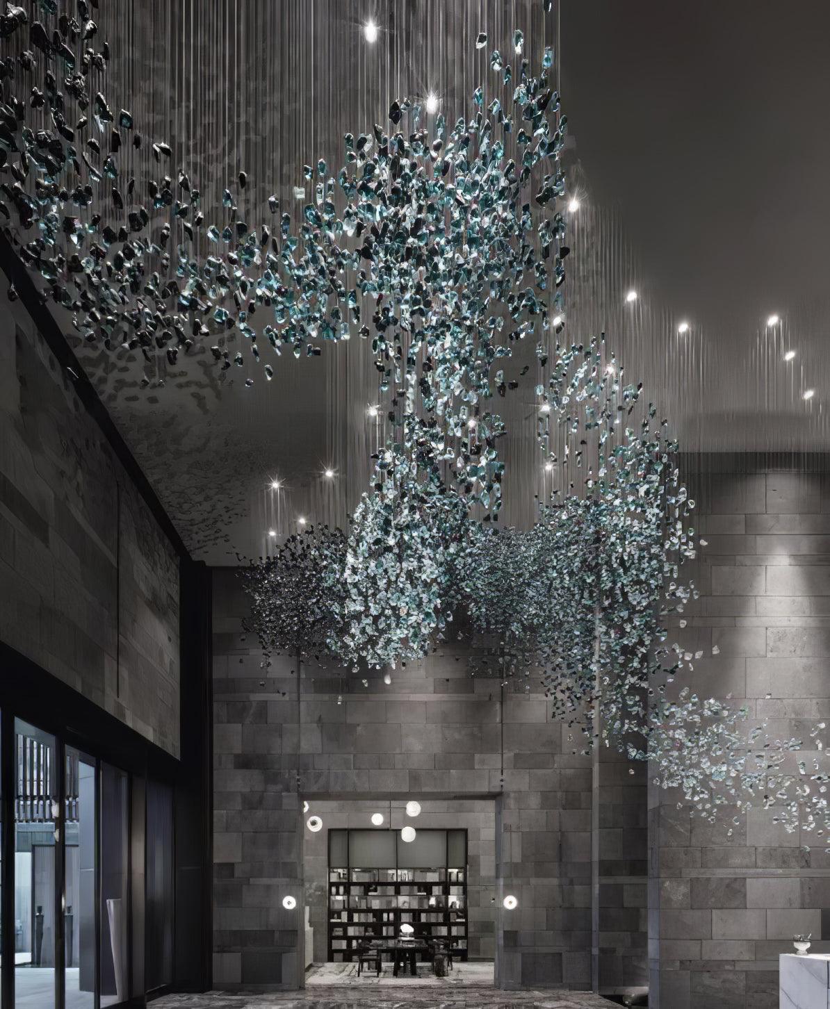 Multicolor Crystal Stone Chandelier - Lumpaz